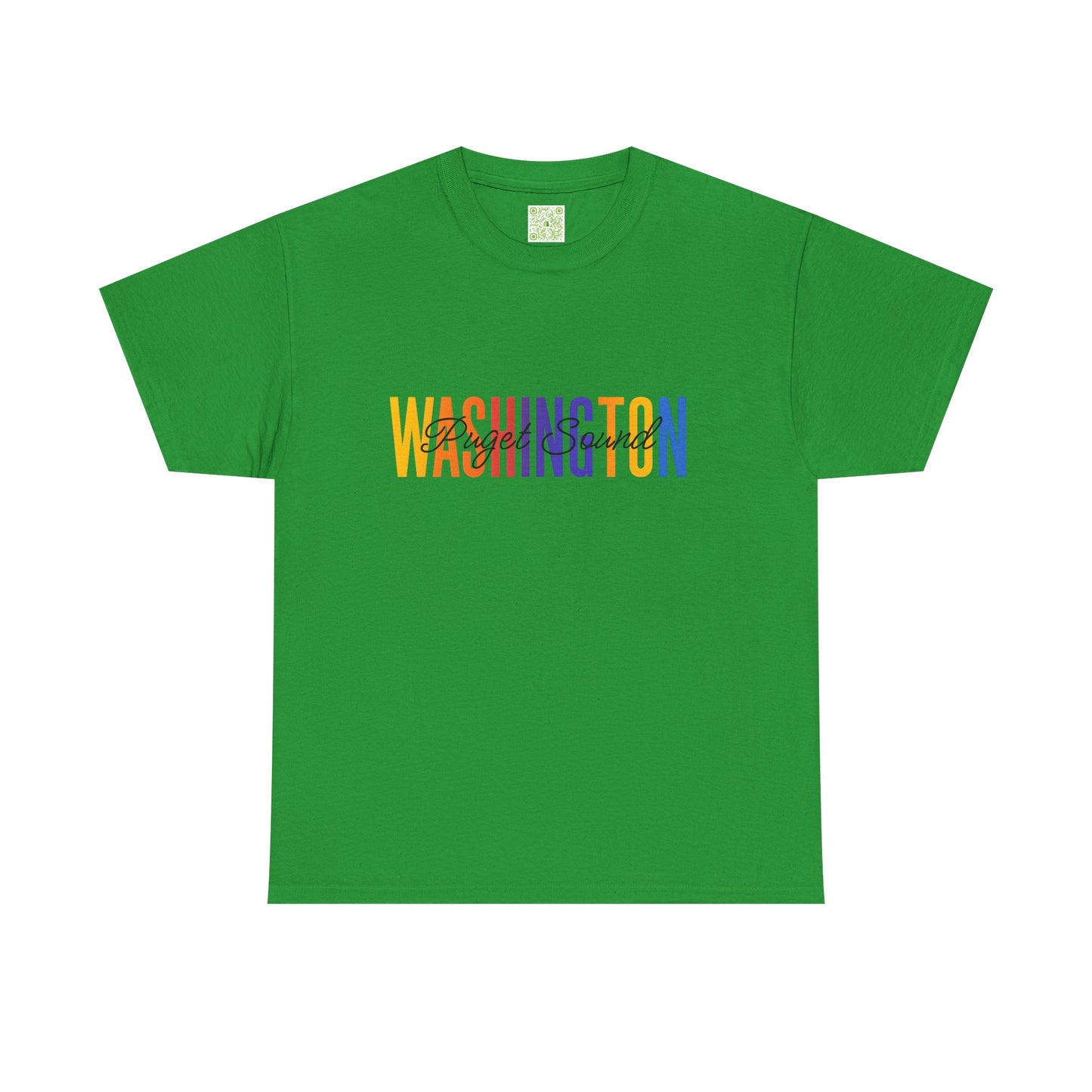 Colorful Puget Sound Washington Tee, Unisex Cotton Shirt, Tacoma Souvenir, Puget Sound Gift, Washington Souvenir