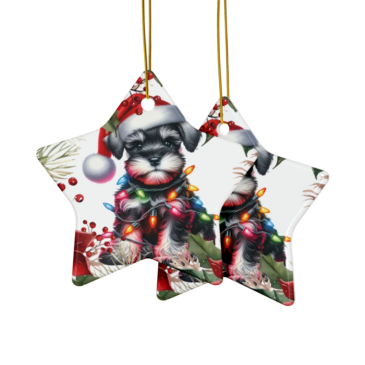 Miniature Schnauzer Holiday Ornaments, Christmas Ornament, Mini Schnauzer, Schnauzer Gift, New Dog Owner Gift
