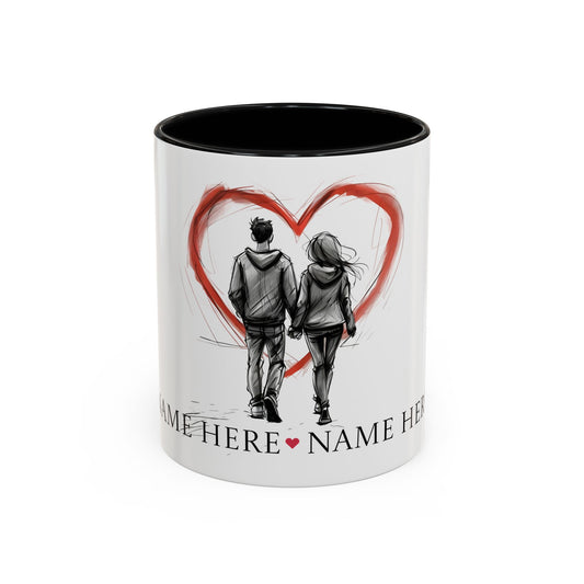 Customized Love Mugs for Two - A Romantic Home Accent for Coffee Connoisseurs - Unique Home Decor, Valentines Day Present