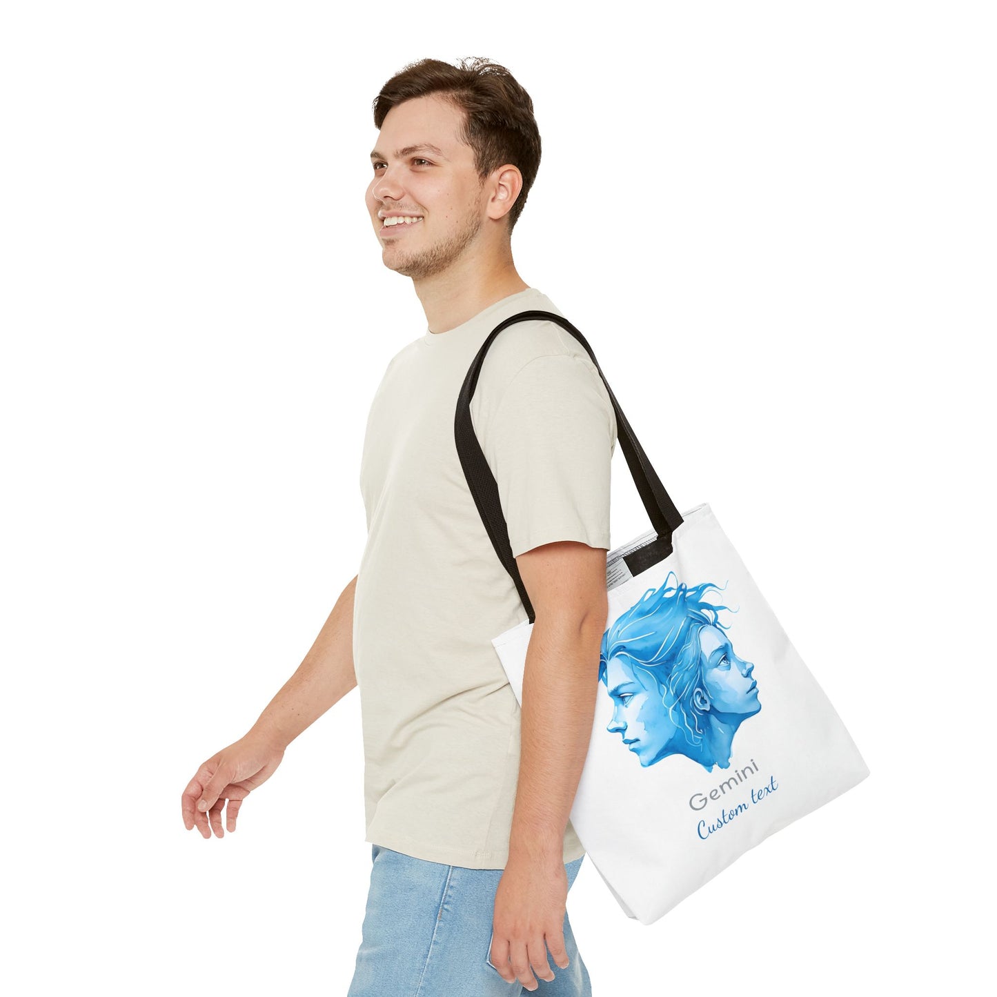 Gemini Zodiac Personalized Tote Bag, Astrology Lover Gift, Artistic Tote Bag, Gemini Birthday Gift, Trendy Tote