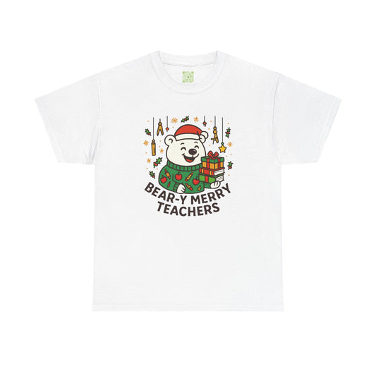 Bear-y Merry Teachers Tee, Best Teacher Ever, Teacher Holiday Gift, Teacher Xmas Gift, Santa's Favorite, Custom Teacher Gift