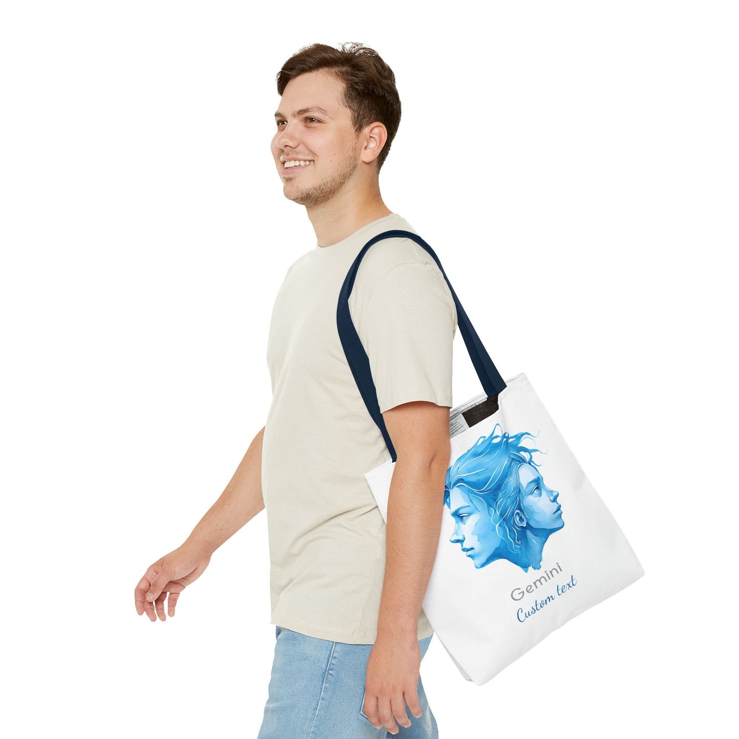 Gemini Zodiac Personalized Tote Bag, Astrology Lover Gift, Artistic Tote Bag, Gemini Birthday Gift, Trendy Tote