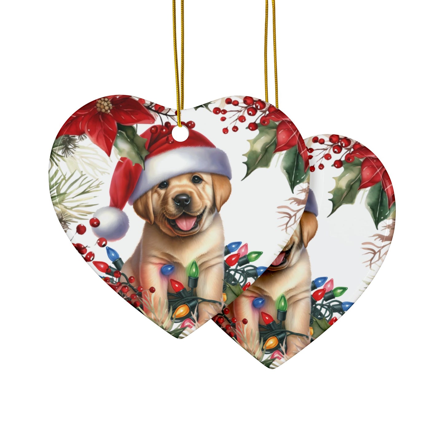 Personalized Labrador Ceramic Ornament, New Puppy Gift, Dog Ornament, Golden Labrador, Yellow Labrador, Labrador Gift