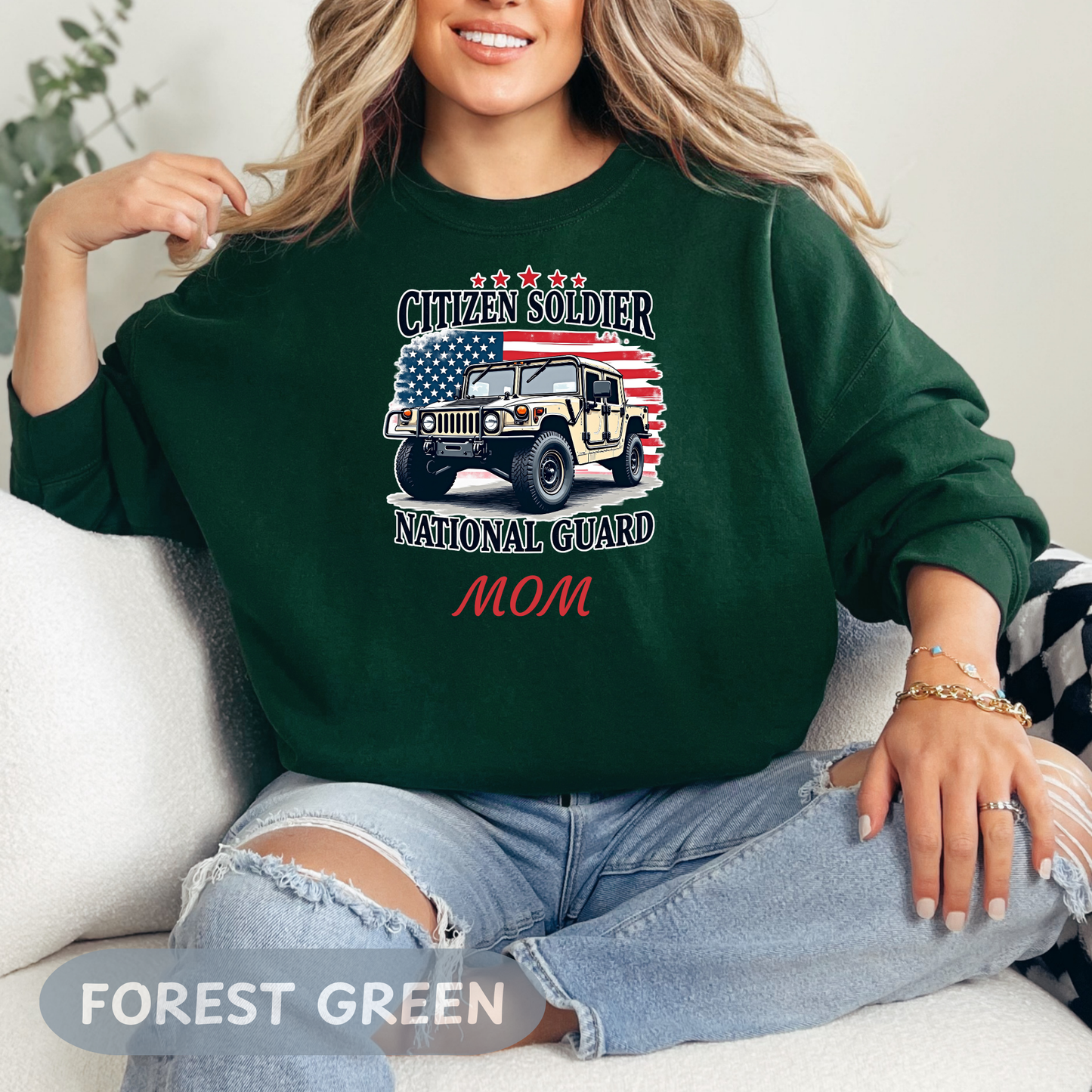 Personalized Citizen Soldier Sweatshirt, National Guard Shirt, Army National Guard Gift, Proud Army Mom, Army Dad Shirt