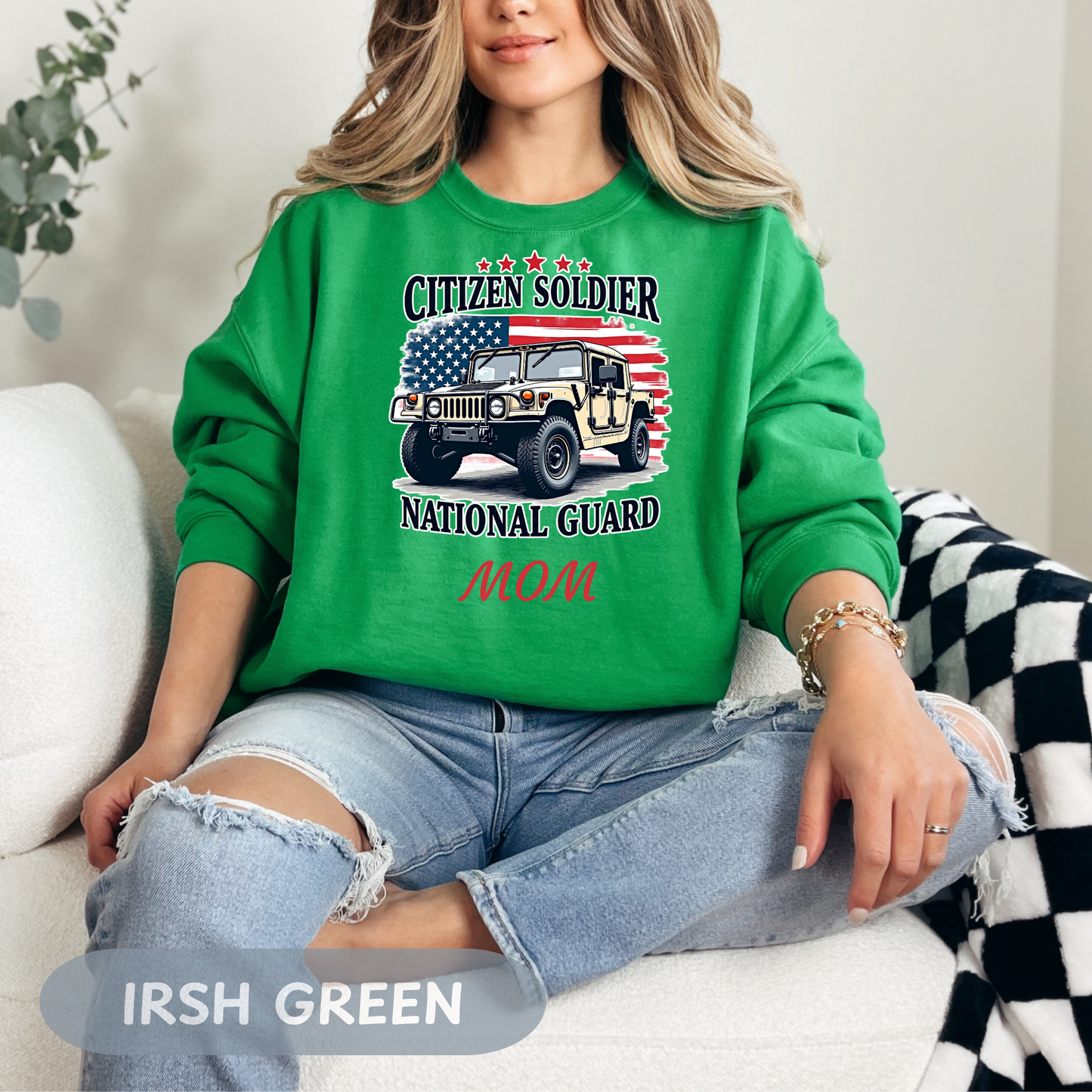 Personalized Citizen Soldier Sweatshirt, National Guard Shirt, Army National Guard Gift, Proud Army Mom, Army Dad Shirt