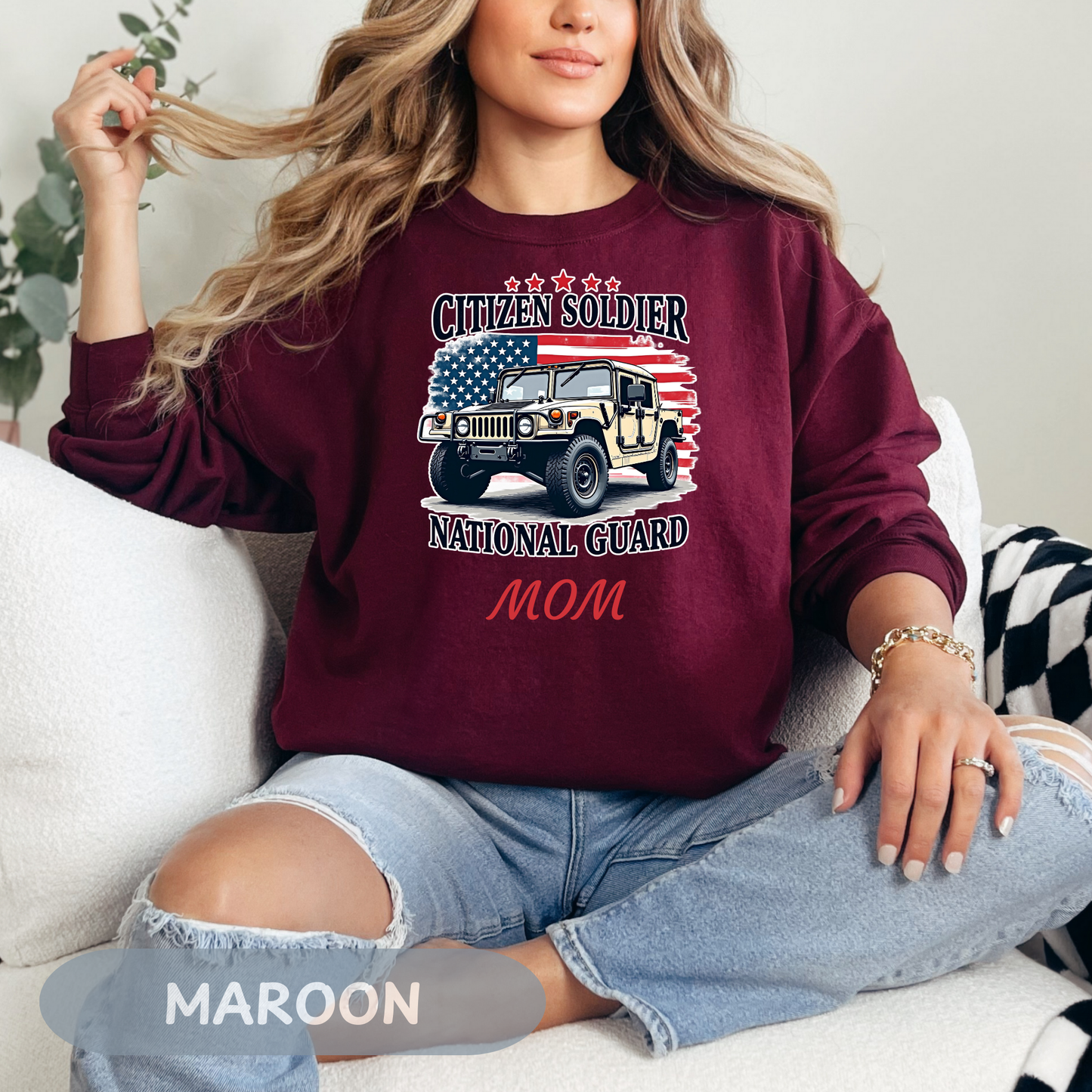 Personalized Citizen Soldier Sweatshirt, National Guard Shirt, Army National Guard Gift, Proud Army Mom, Army Dad Shirt