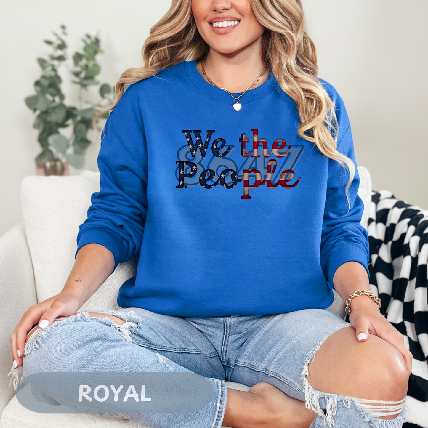 We the People 8647 Crewneck We the People 8647 Crewneck Sweatshirt, Anti Trump Shirt, Unisex Deluxe Shirt, Resistance Project 2025, Democracy