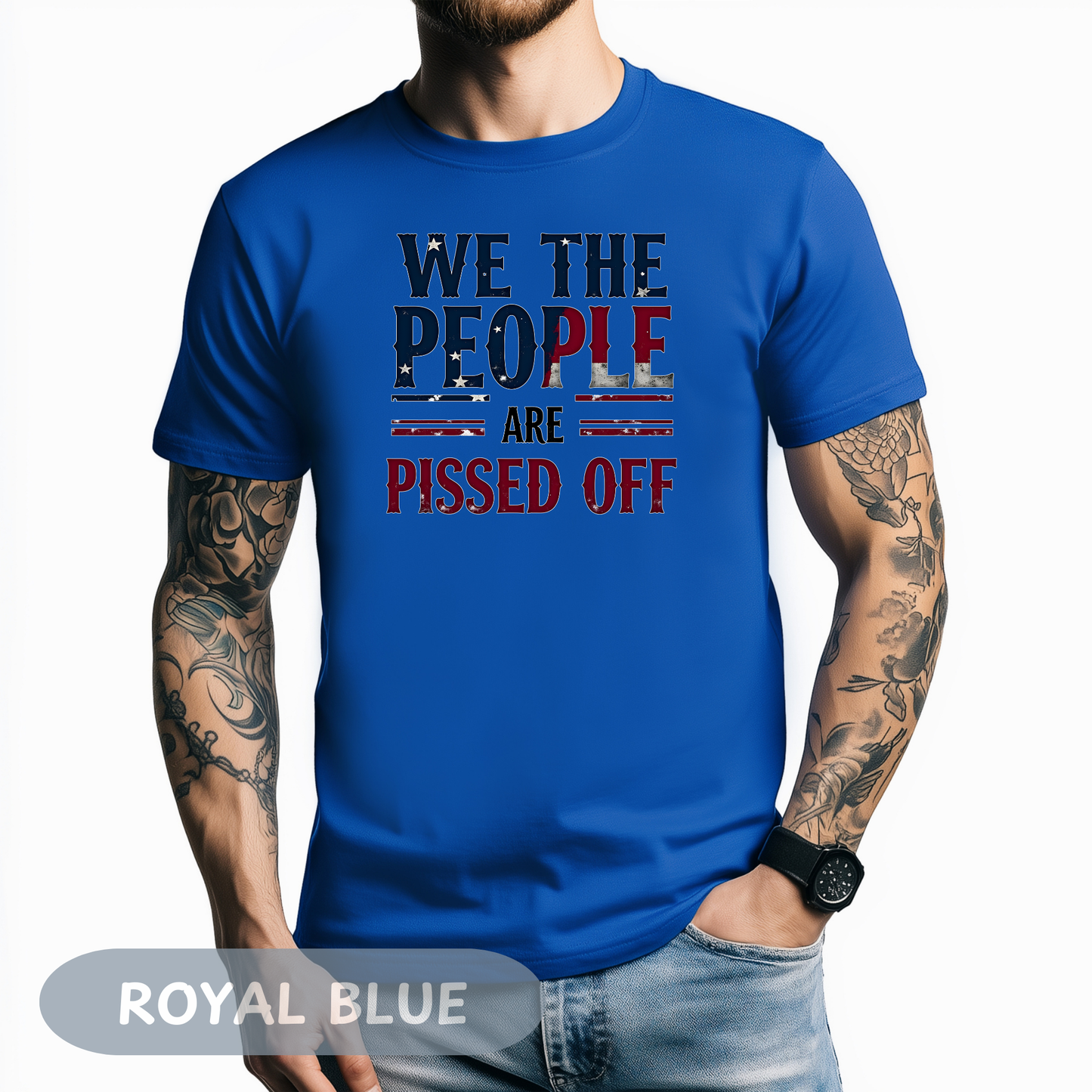 We The People Pissed Off Tee, Unisex Heavy Cotton, Anti Trump Shirt, Resistance Project 2025, Democracy Shirt, Not My President