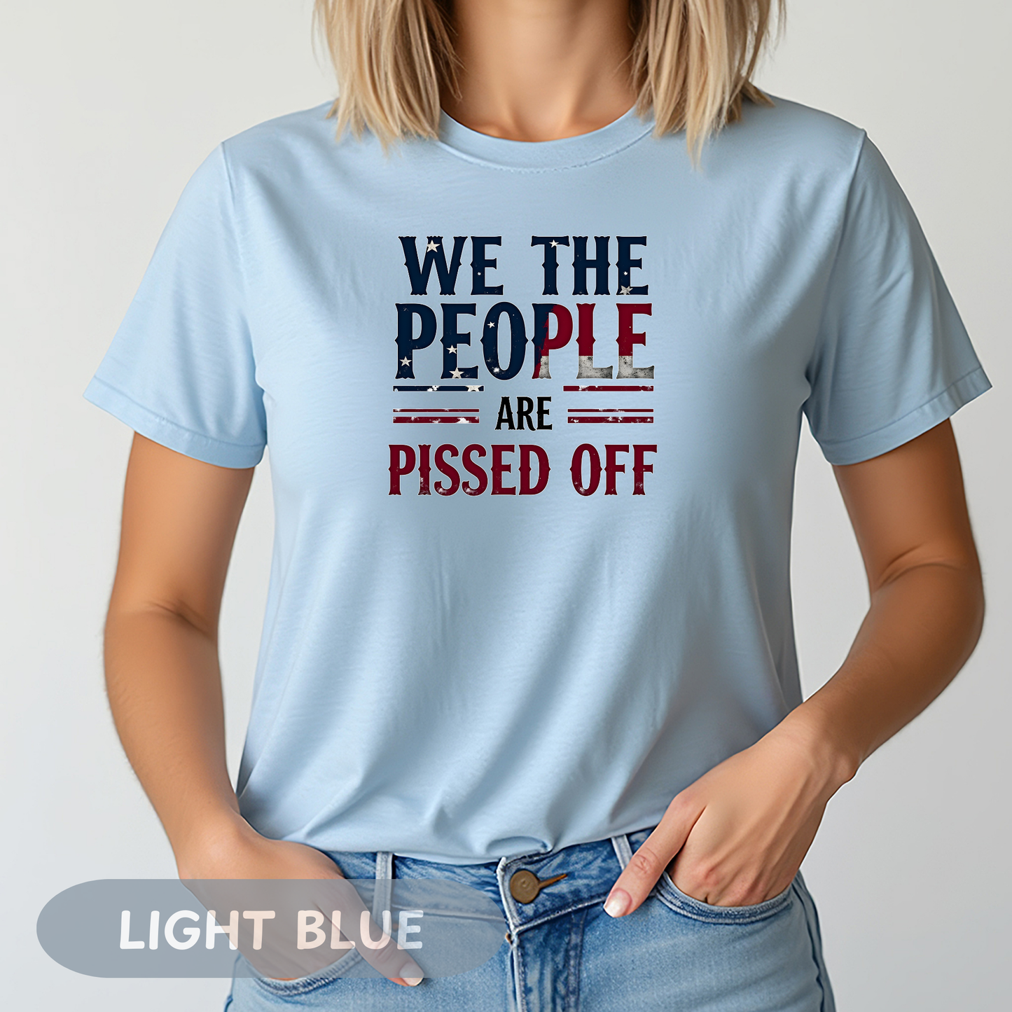 We The People Pissed Off Tee, Unisex Heavy Cotton, Anti Trump Shirt, Resistance Project 2025, Democracy Shirt, Not My President