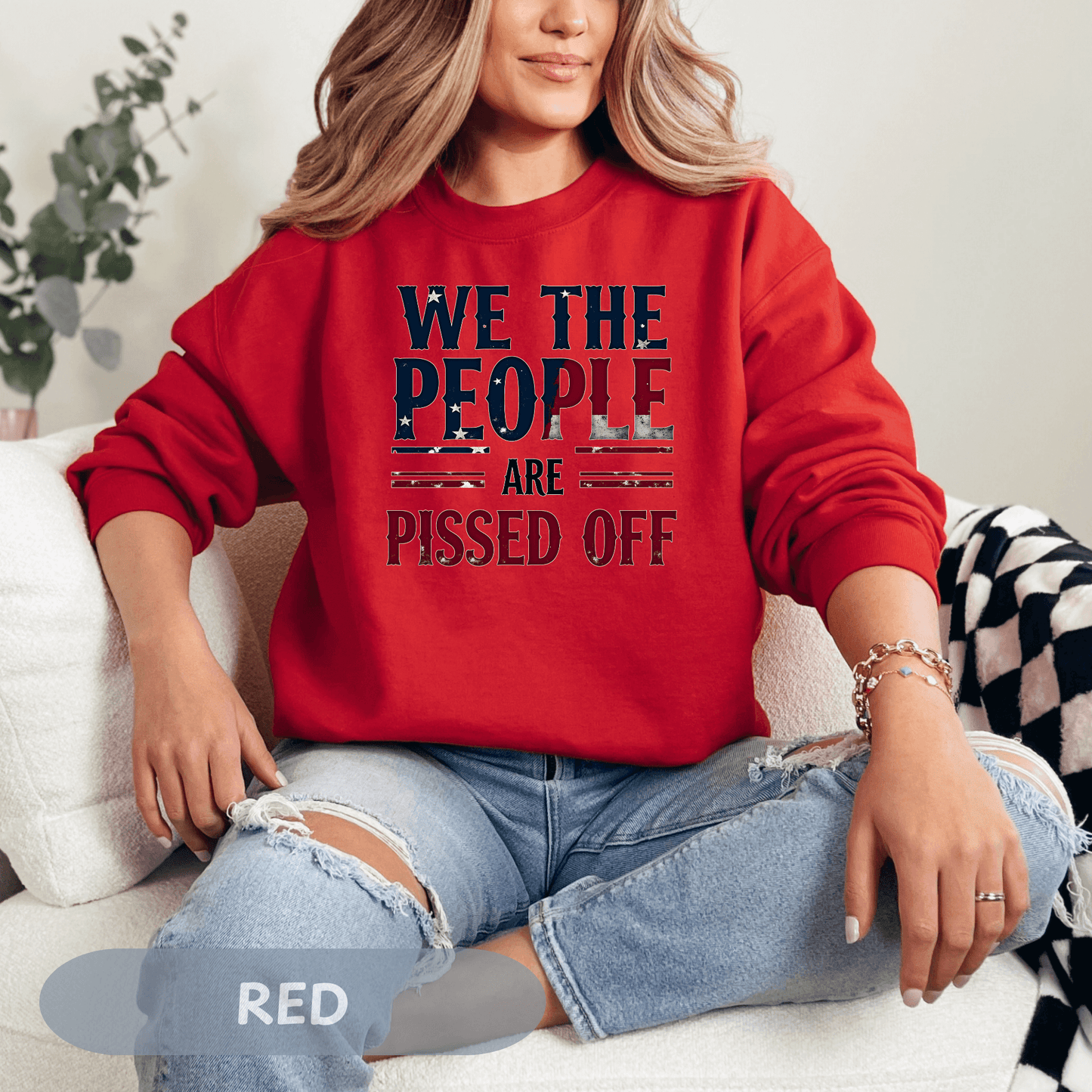 Anti Trump 'We The People Are Pissed Off' Sweatshirt, Democracy Resistance Tee, Unisex Deluxe Shirt, Not My President, Resist Project 2025
