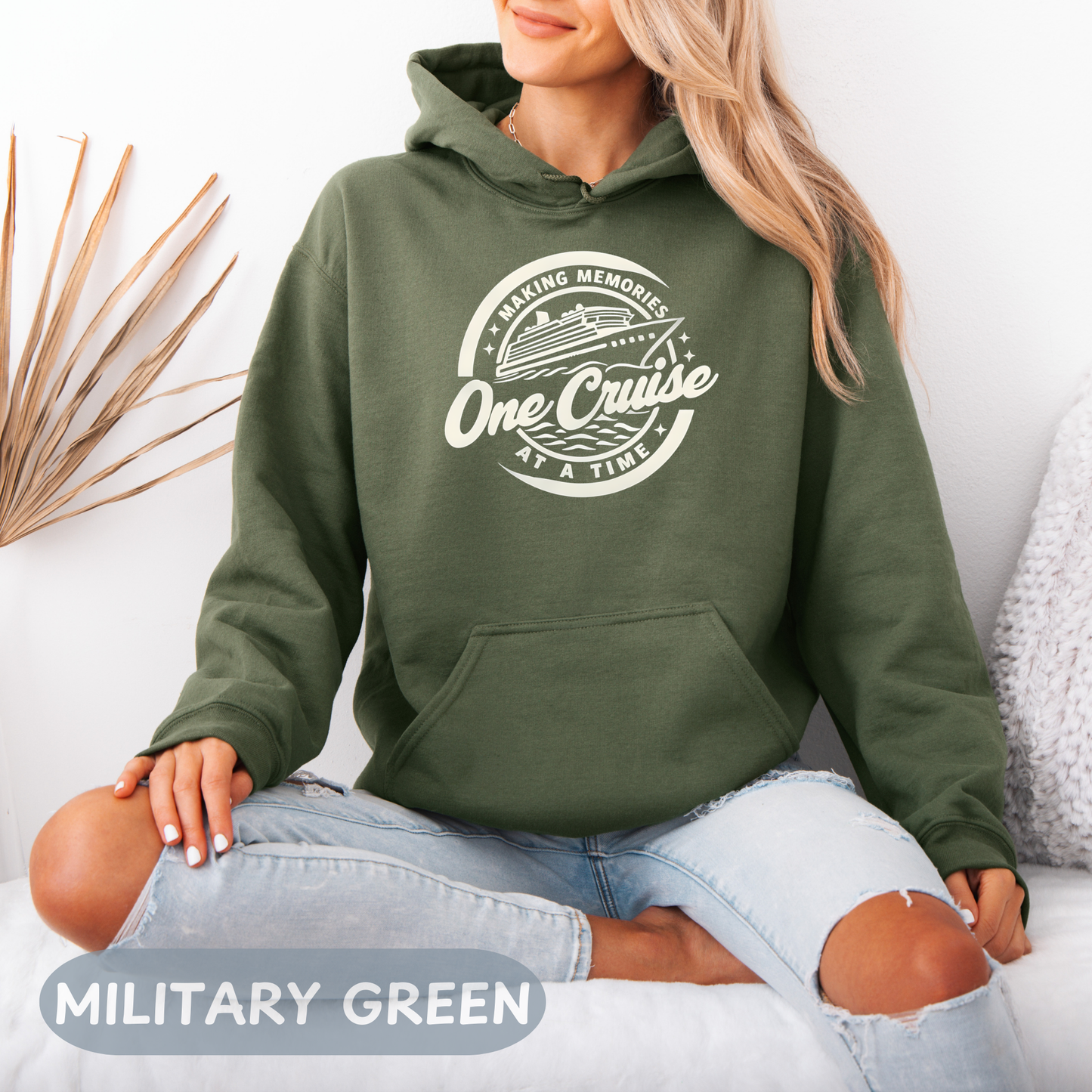Memories One Cruise at a Time Hoodie, Unisex Heavy Cotton Hoodie, Family Vacation Apparel, Cruise Vacation, Making Memories