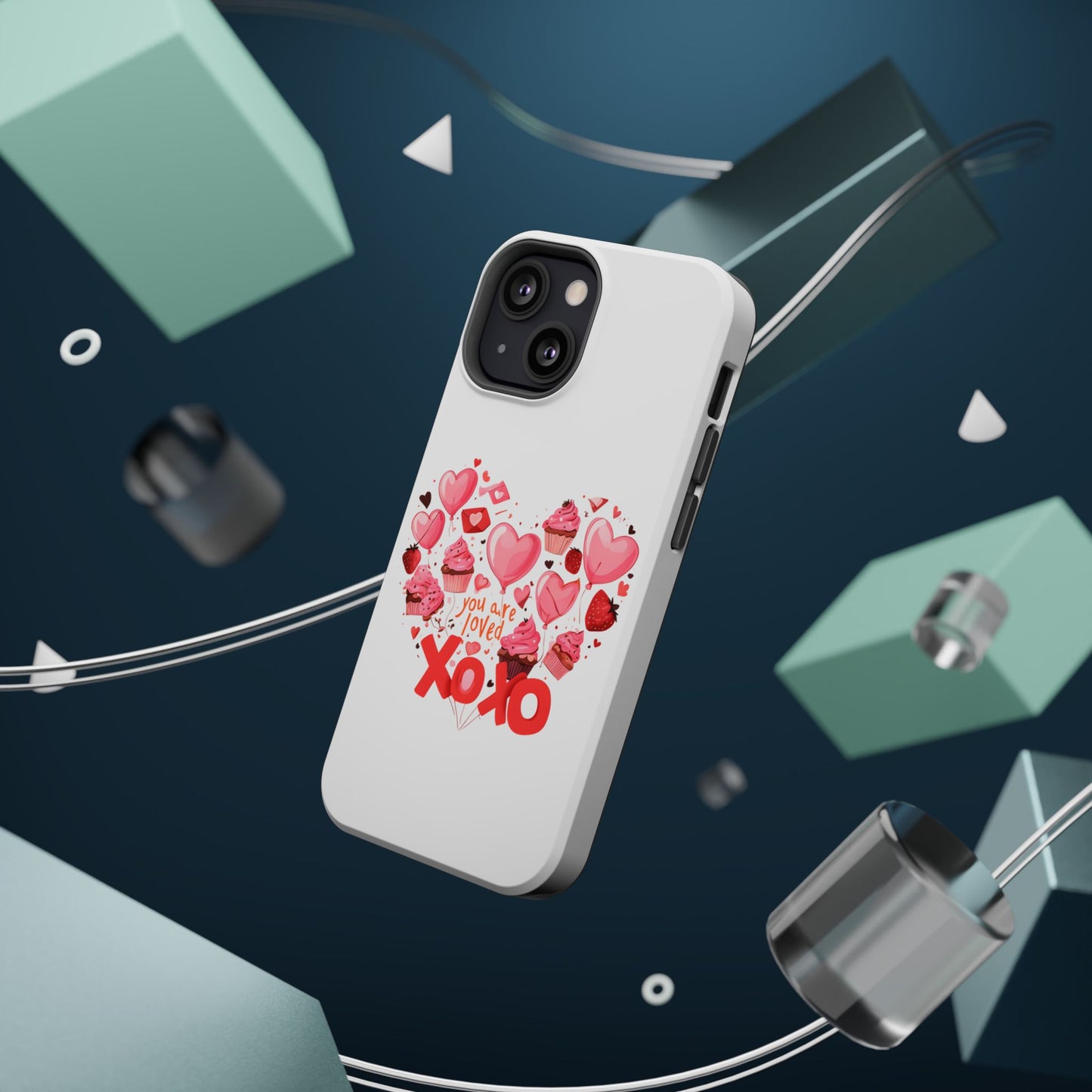 Valentine's Day Magnetic Tough Cases, Cute Phone Cover, Gift for Her, Love Heart Design, Personalizable Tech Accessory