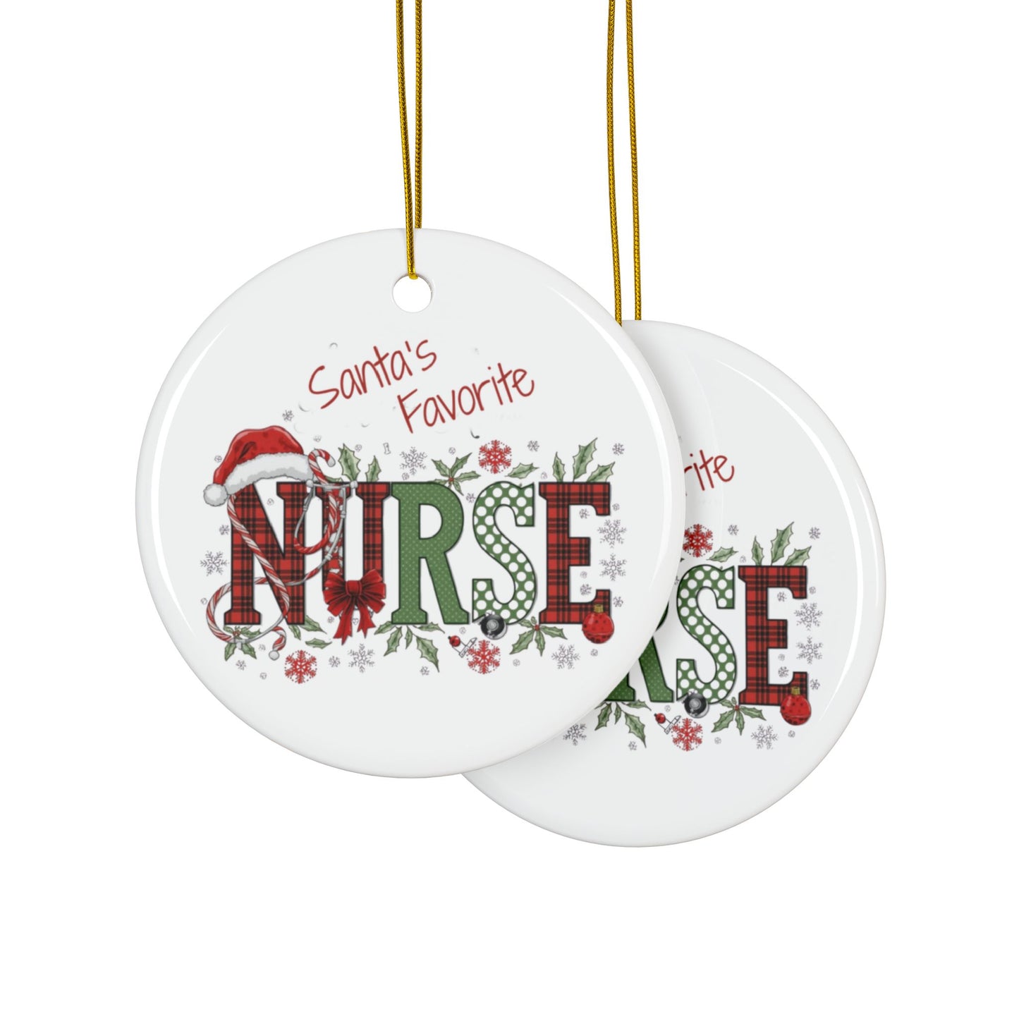 Nurse Christmas Ornament Gift – Santa’s Favorite Nurse Gift