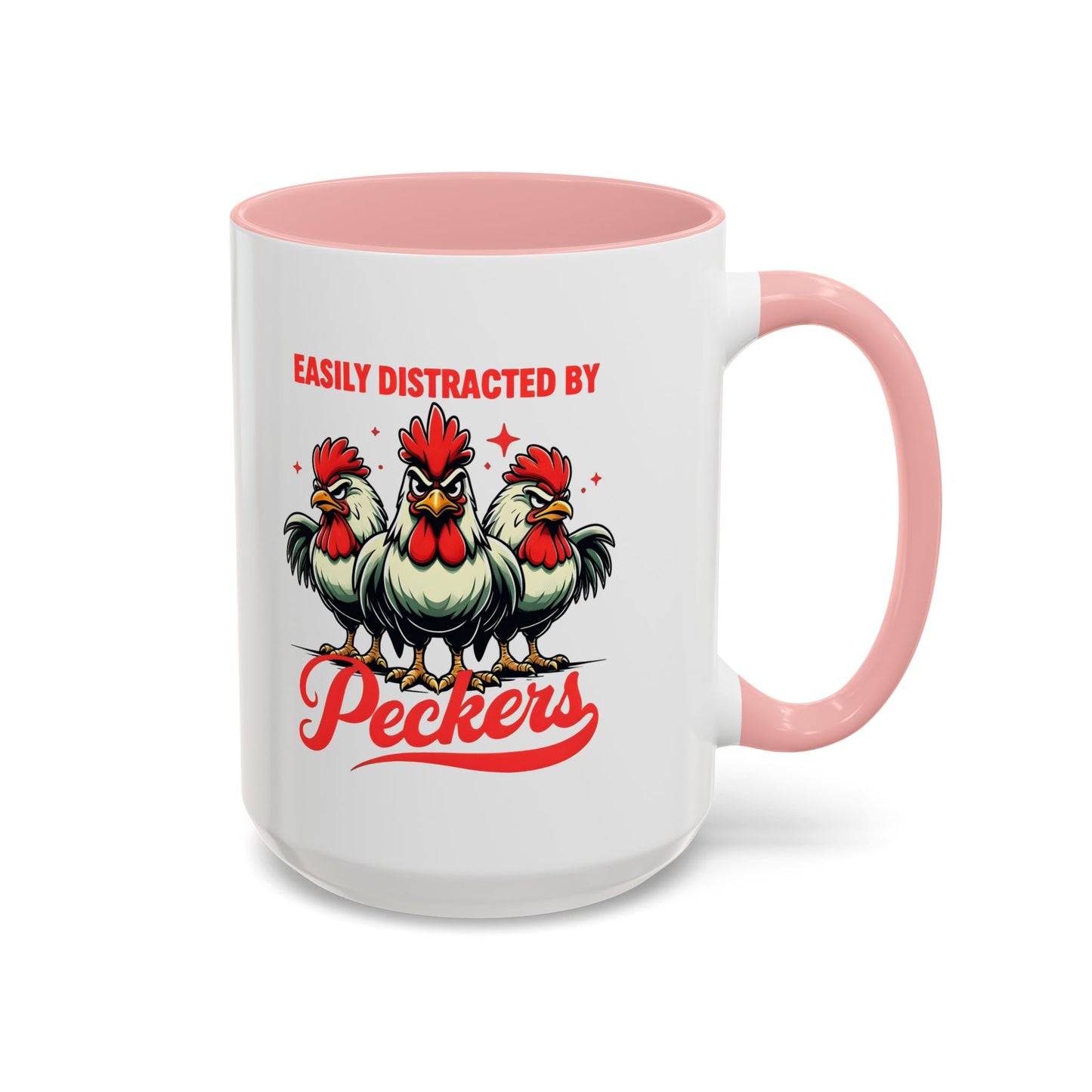 Easily Distracted by Peckers Coffee Mug, Inappropriate Gift, Naughty Valentines, Dark Humor Gift, Offensive Mug, Silly Mug