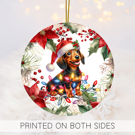 Dachshund Holiday Ornaments, Christmas Ornament, Wiener Dog Decoration, Sausage Dog, Dachshund Gifts, Gift for Mom