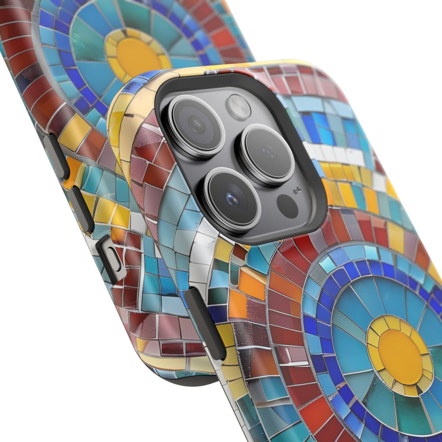 Vibrant Mosaic  iPhone Case - Colorful iPhone Cover, Unique Phone Accessory, MegSafe iPhone cover