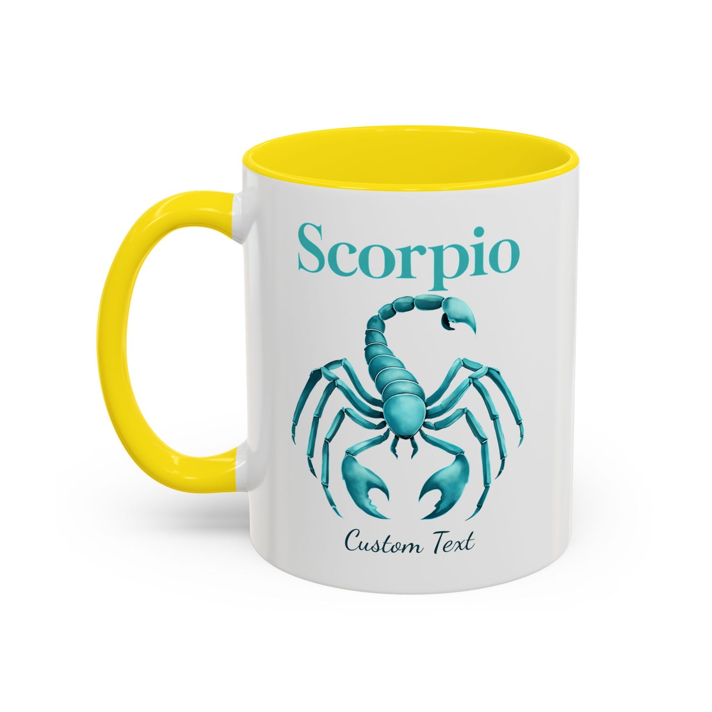 Personalized Scorpio Zodiac Accent Coffee Mug, Astrology Mug, Zodiac Sign Gift, Custom Scorpio Birthday Gift
