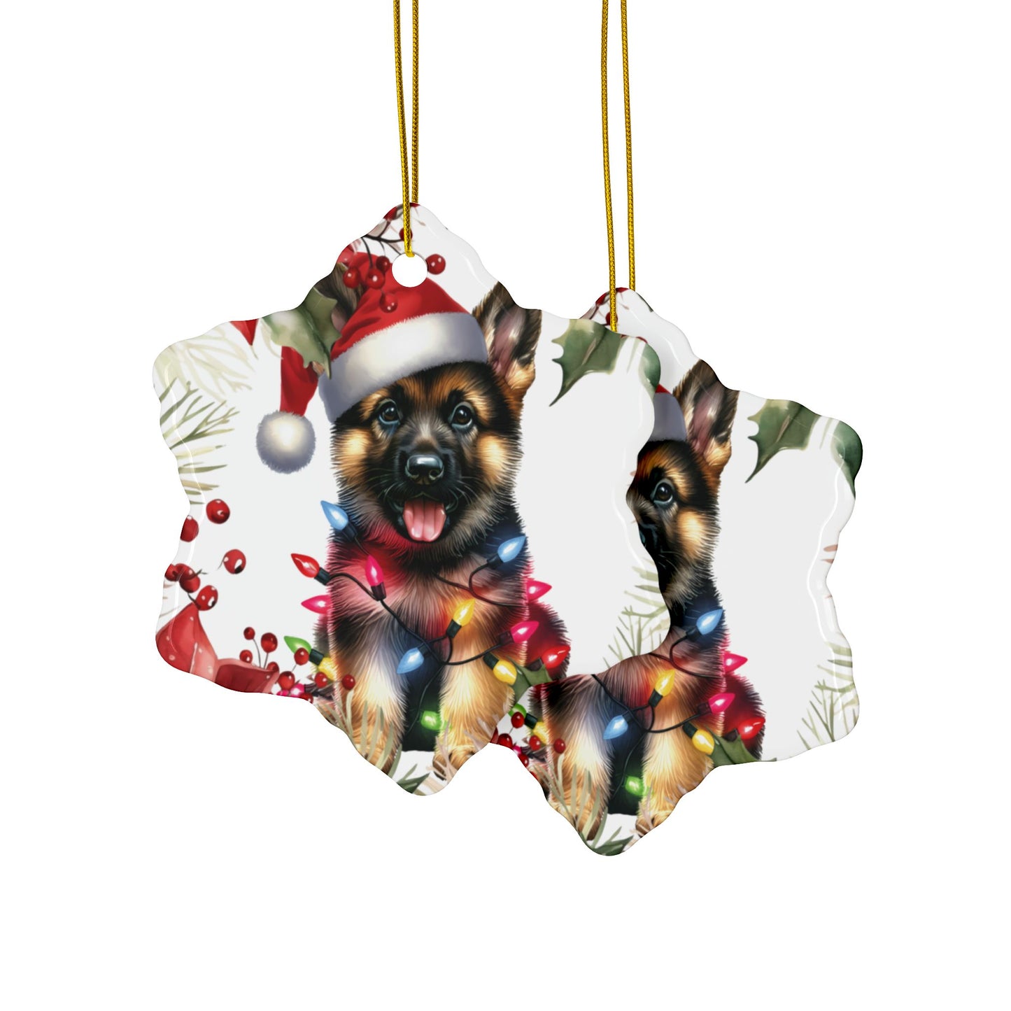 German Shepherd Holiday Ornament, German Shepherd Mom Gift, Dog Ornament, Gifts for Dog Lovers, Dog Memorial Gift