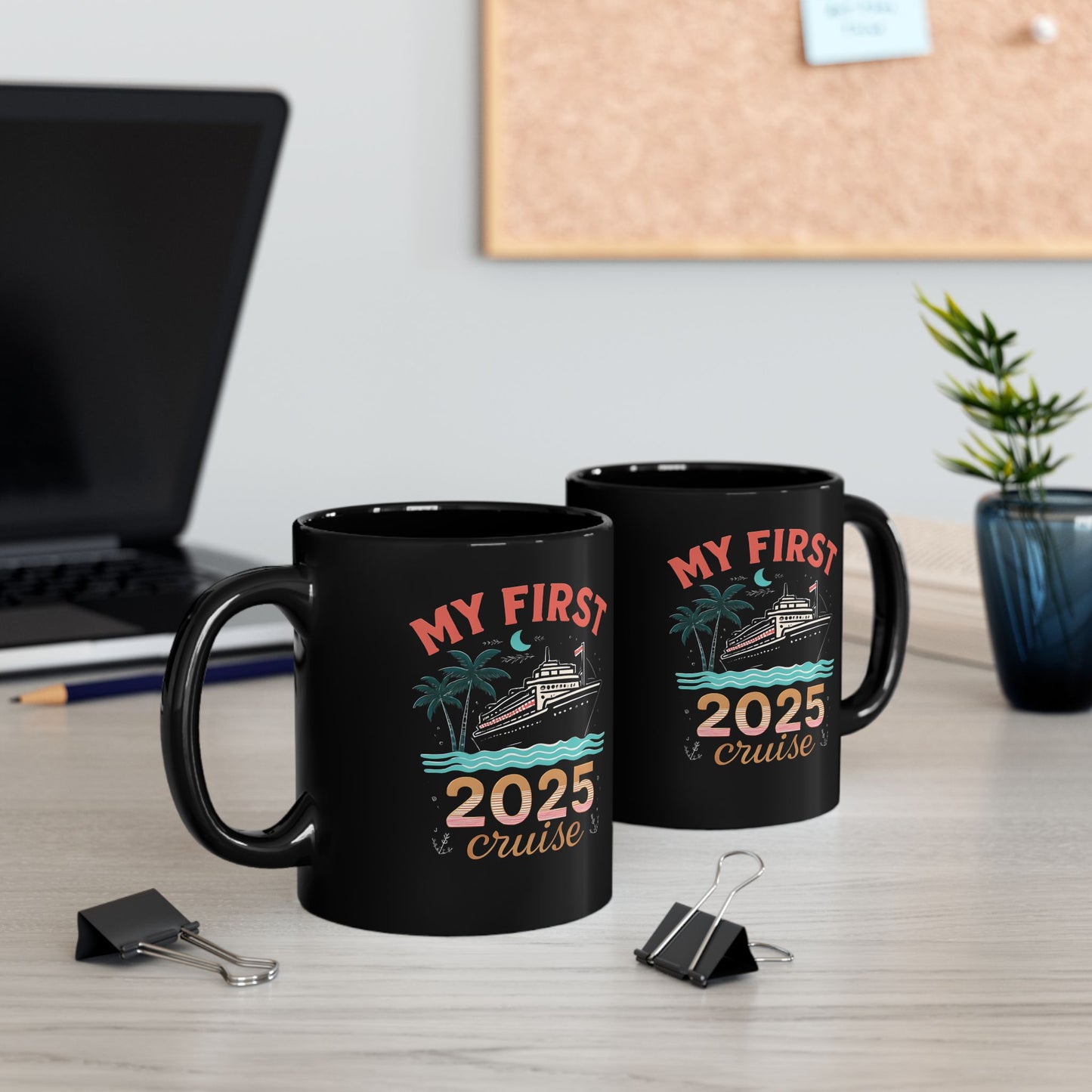 My First Cruise 2025 Black Mug, Royal Caribbean, Cruise Gifts, Cruise Ship, Travel Mode, Family Cruise 2025, Vacation Mode