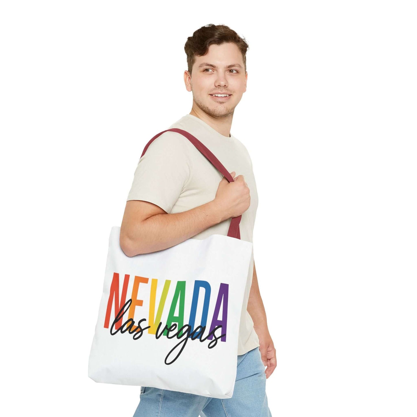 Pride Las Vegas Nevada Tote, Pride Month Tote, Bisexual Pride Bag, LGBT Tote, Transgender Gift, Lesbian Tote, Equal Rights Bag