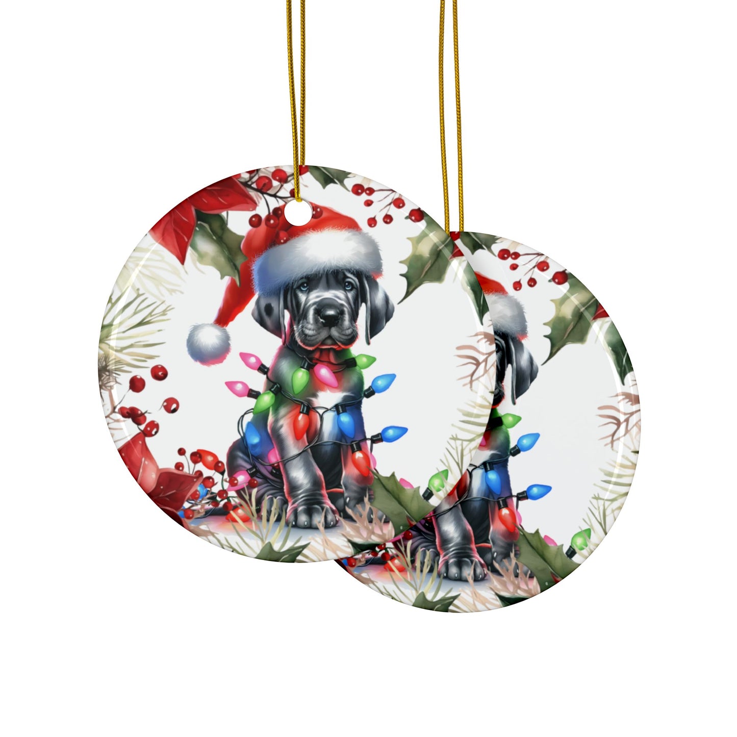 Great Dane Holiday Ornaments, Great Dane Ornament, Dog Mom Gift, Dog Dad, Dog Lover Gift, Christmas Gift, Dogs