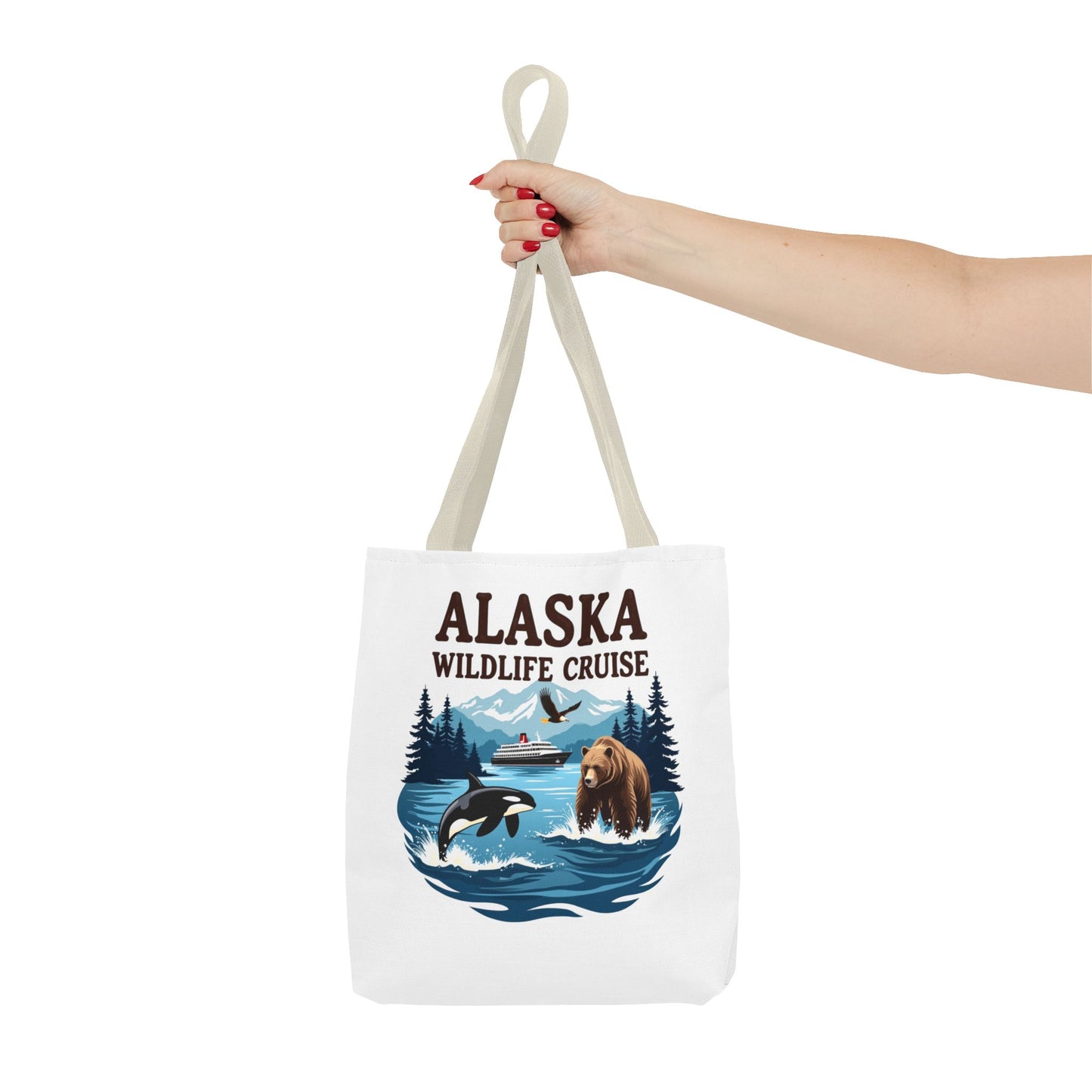 Alaska Wildlife Cruise Tote Bag, Adventure Lovers Gift, Cruise Squad 2025, Alaska Vacation Tote Bag, Alaskan Cruise Tote