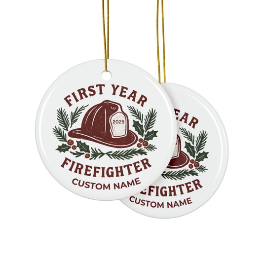 Personalized First Year Firefighter 2025 Ornament, Firefighter Ornament, Fireman Ornament, Firehouse, Fire Chief