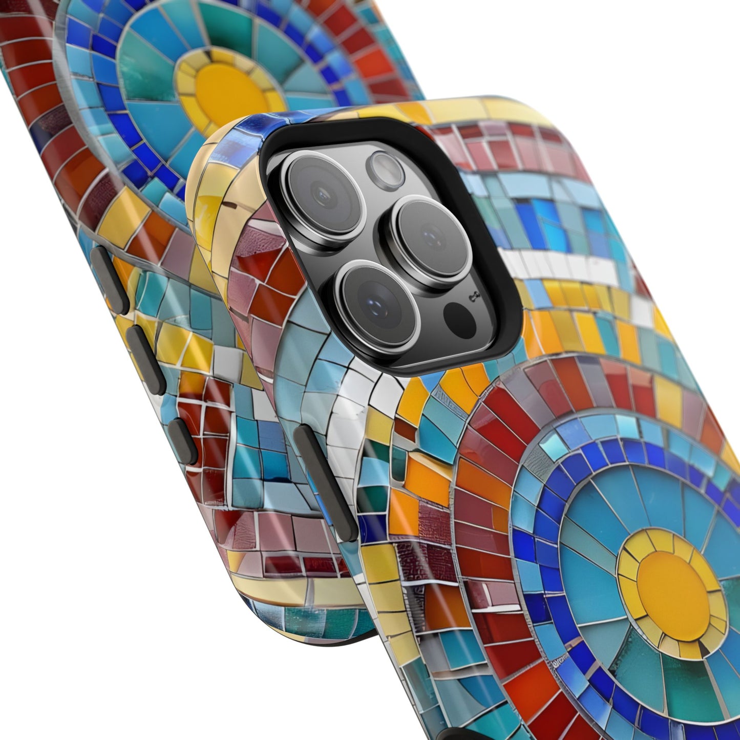Vibrant Mosaic  iPhone Case - Colorful iPhone Cover, Unique Phone Accessory, MegSafe iPhone cover