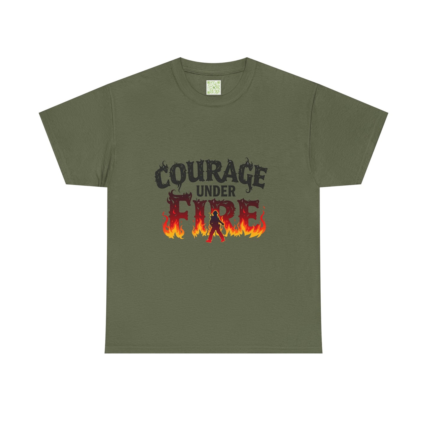 Firefighting Courage Under Fire Tee, Firefighter Graphic Tee, Fire Fighter Gift, Thin Red Line, Fire Fighters Gift, Firefighting Apparel