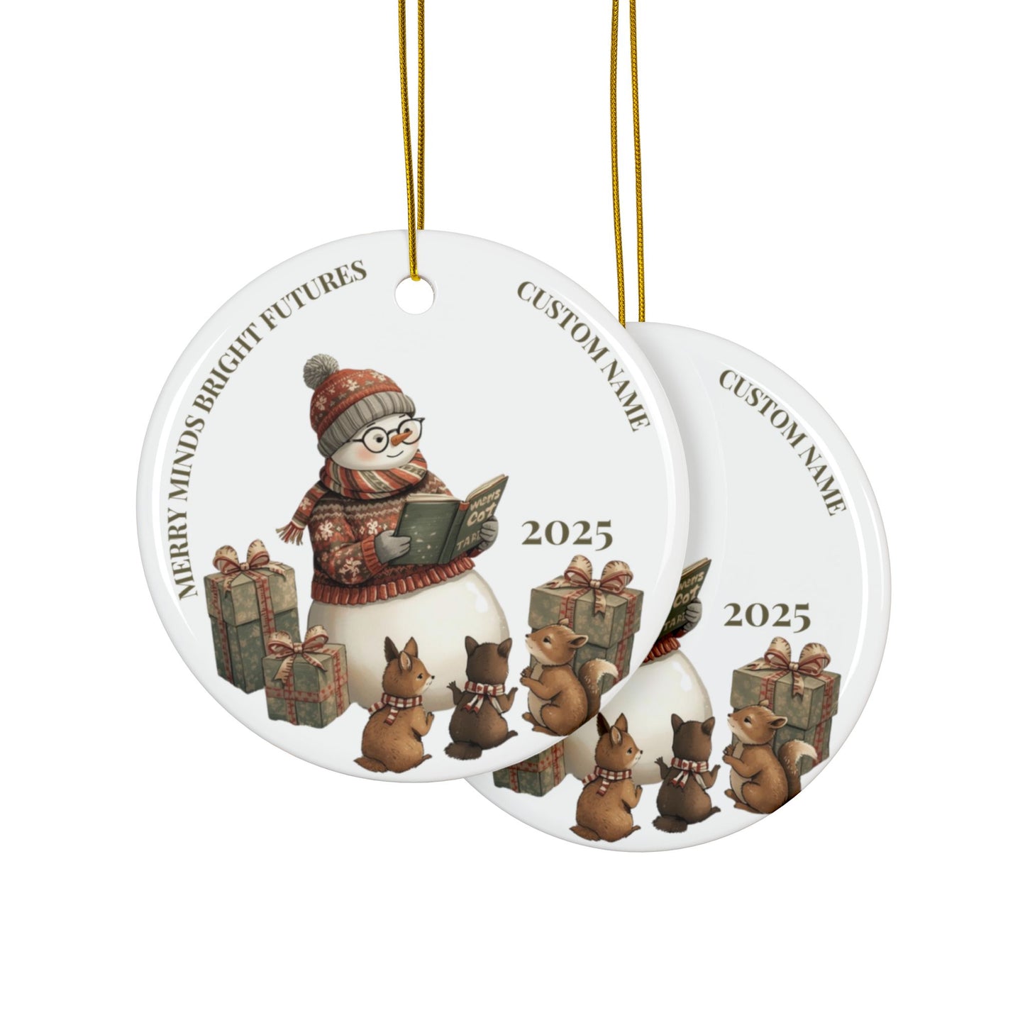 Teacher Christmas Ornament 2025, Custom Snowman Teacher Gift from Student, Personalized Teacher Quote Ornament, Holiday Keepsake
