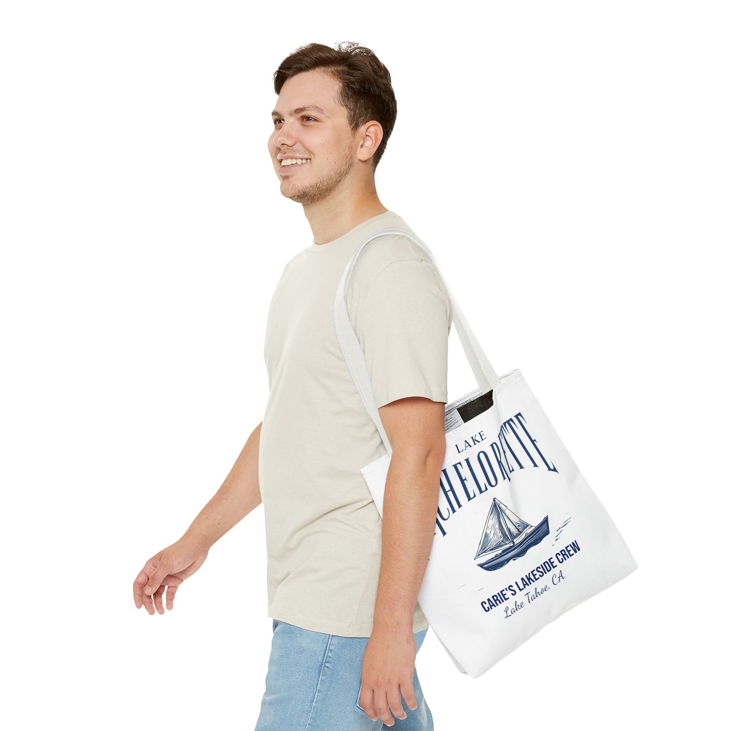 Let's Get Nauti Personalized Tote Bag, Bride Tote Bag, Bridesmaid Tote Bag, Hen Party Favors, Bride Tribe, Lake Bachelorette