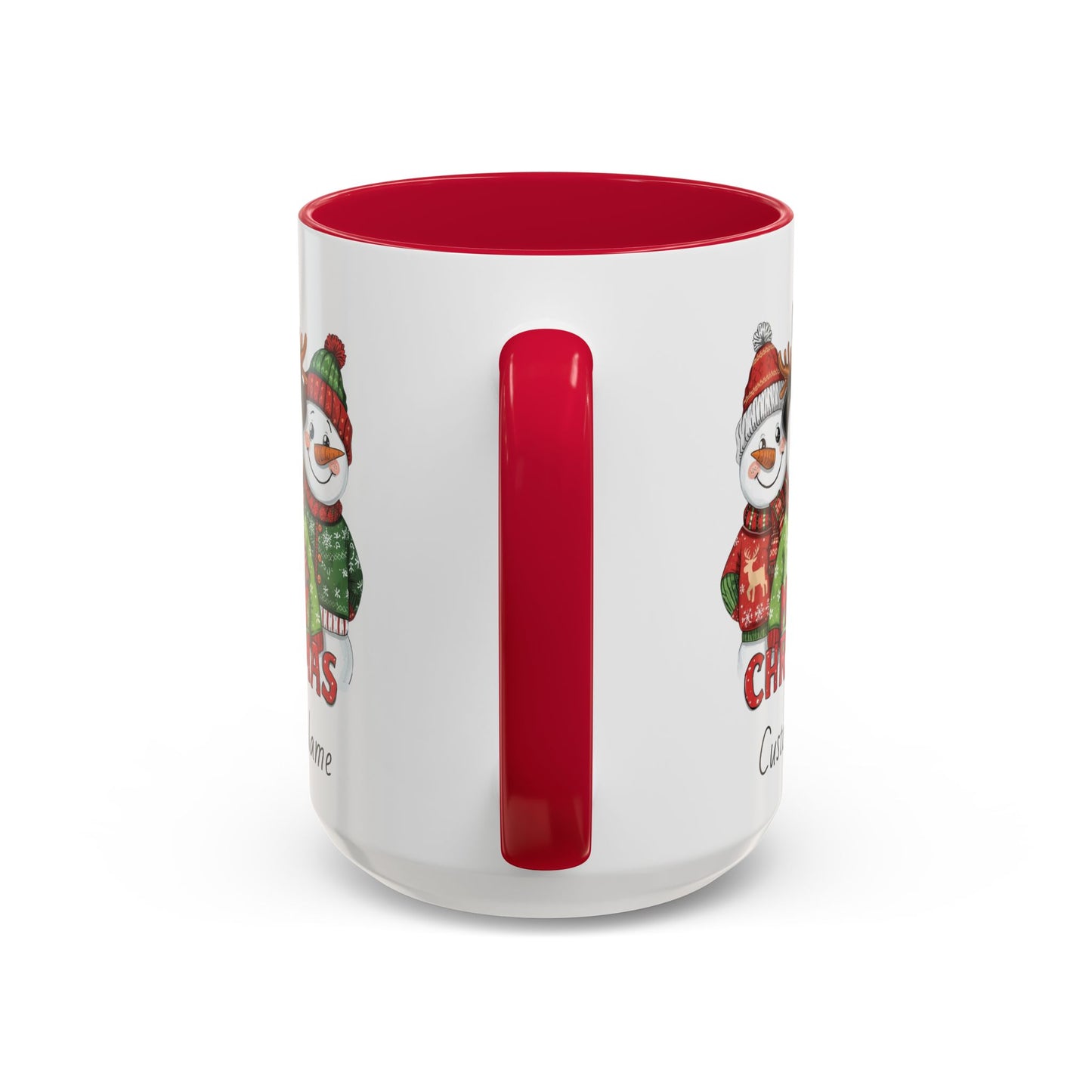 Cheerful Christmas Snowman Mug, Snowman Coffee Mug, Cute Christmas Mug, Snowman Gift for Her, Gift for Neighbors