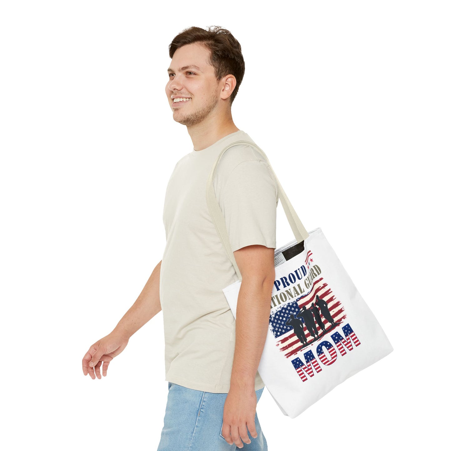 Proud National Guard Mom Tote Bag, Proud Army Mom, Marine Mom, Army Wife, Military Mom, Military Tote Bag, USA