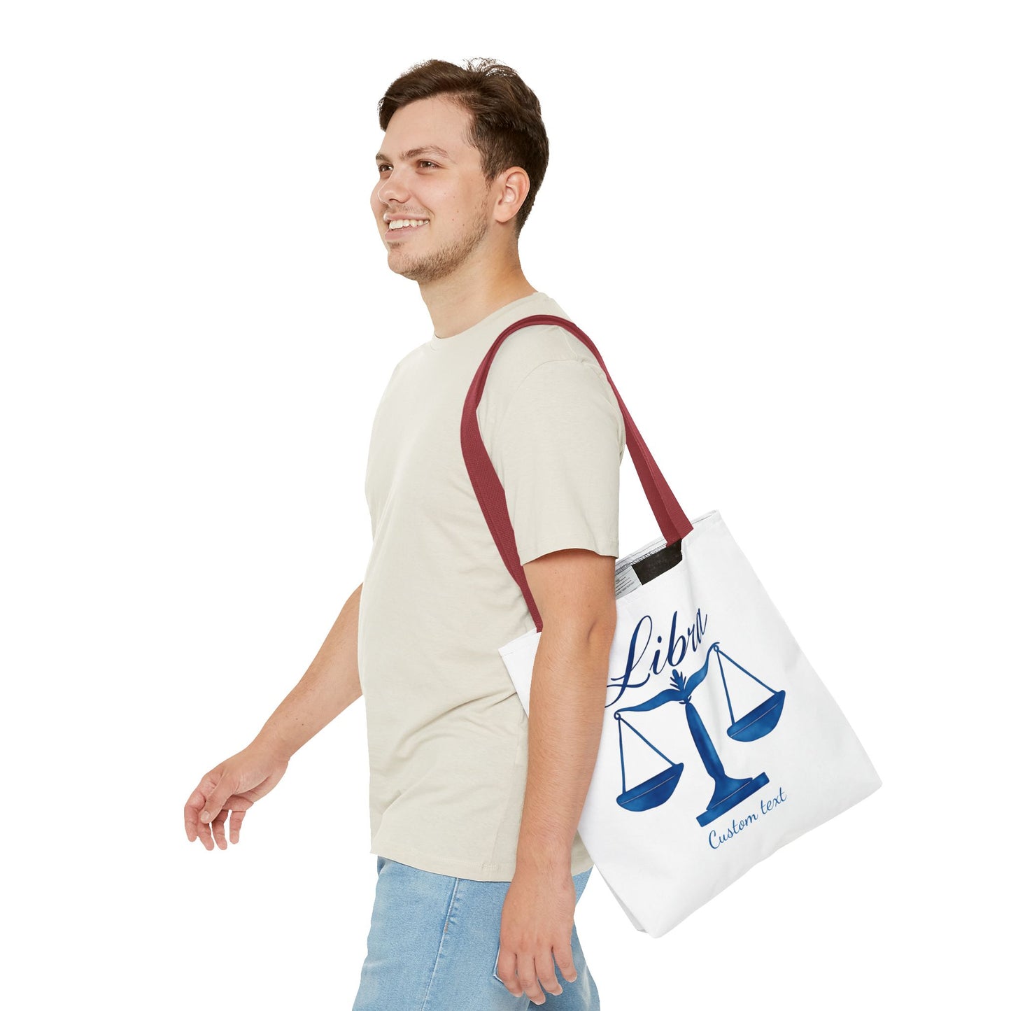 Libra Zodiac Personalized Tote Bag, Artistic Tote Bag, Astrology Lover Tote, Trendy Tote Bag, Unique Weekender Bag