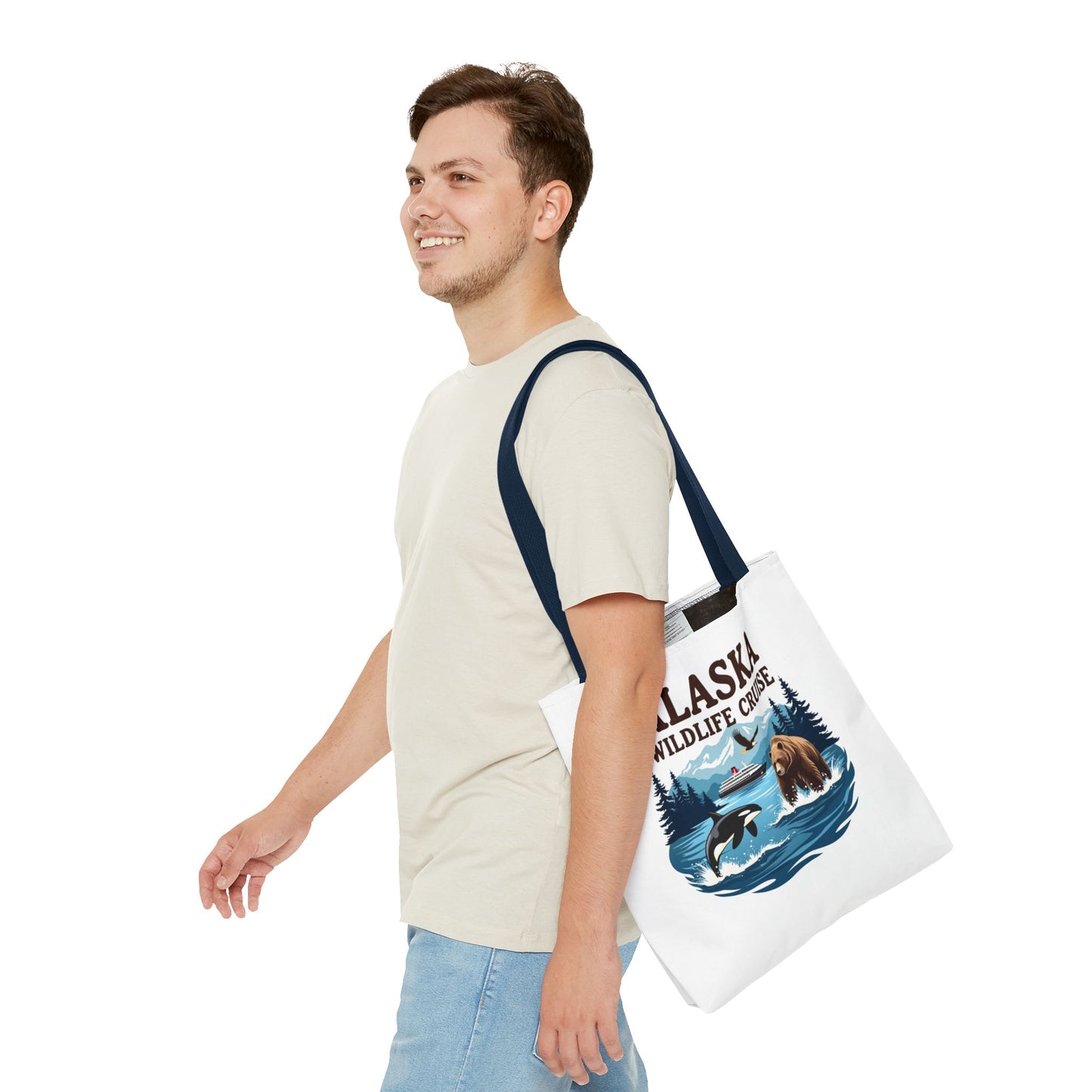 Alaska Wildlife Cruise Tote Bag, Adventure Lovers Gift, Cruise Squad 2025, Alaska Vacation Tote Bag, Alaskan Cruise Tote
