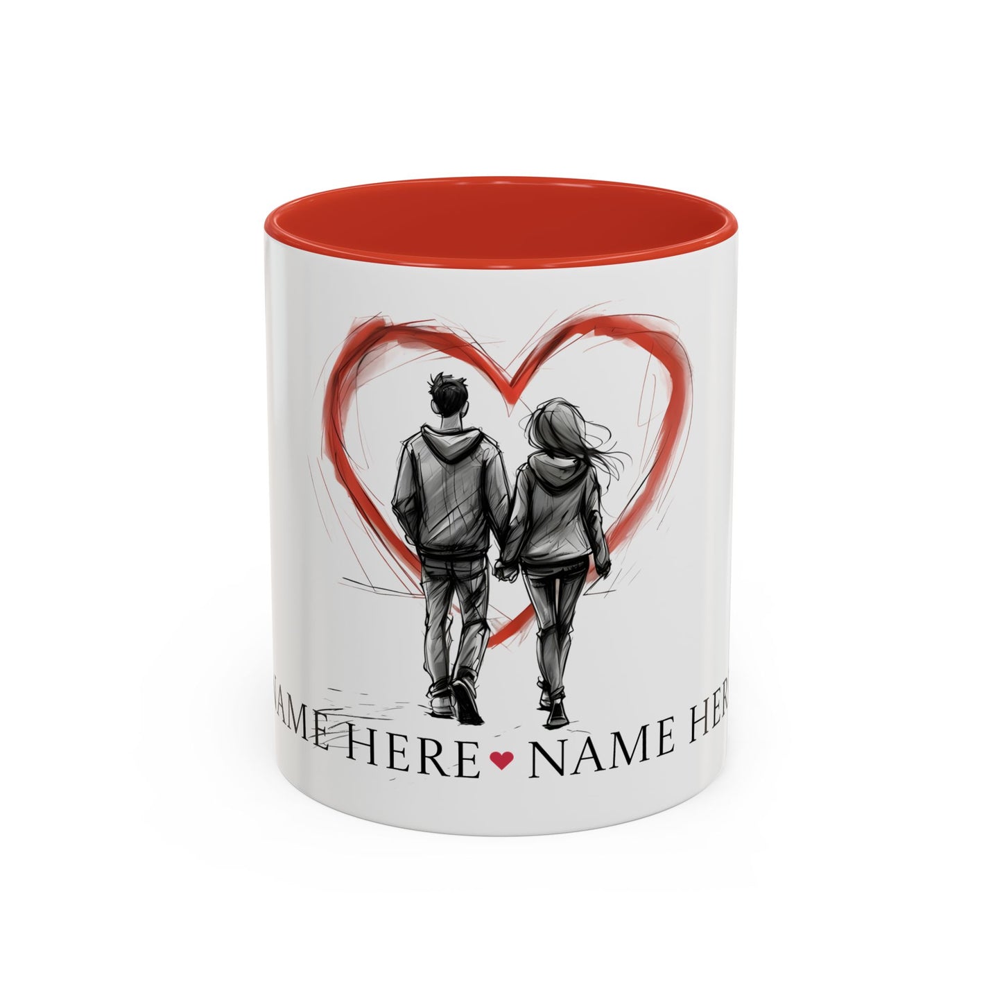 Customized Love Mugs for Two - A Romantic Home Accent for Coffee Connoisseurs - Unique Home Decor, Valentines Day Present