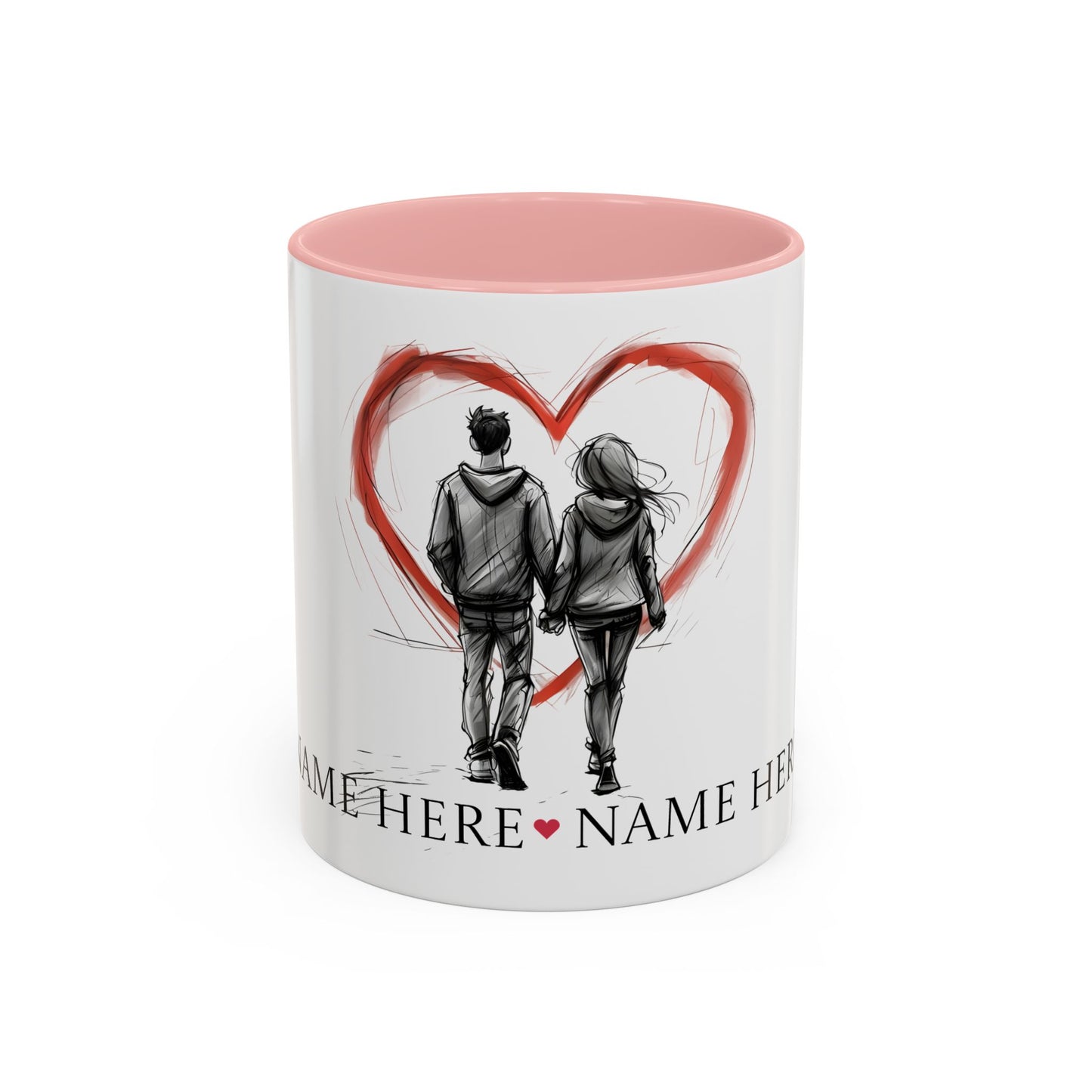 Customized Love Mugs for Two - A Romantic Home Accent for Coffee Connoisseurs - Unique Home Decor, Valentines Day Present