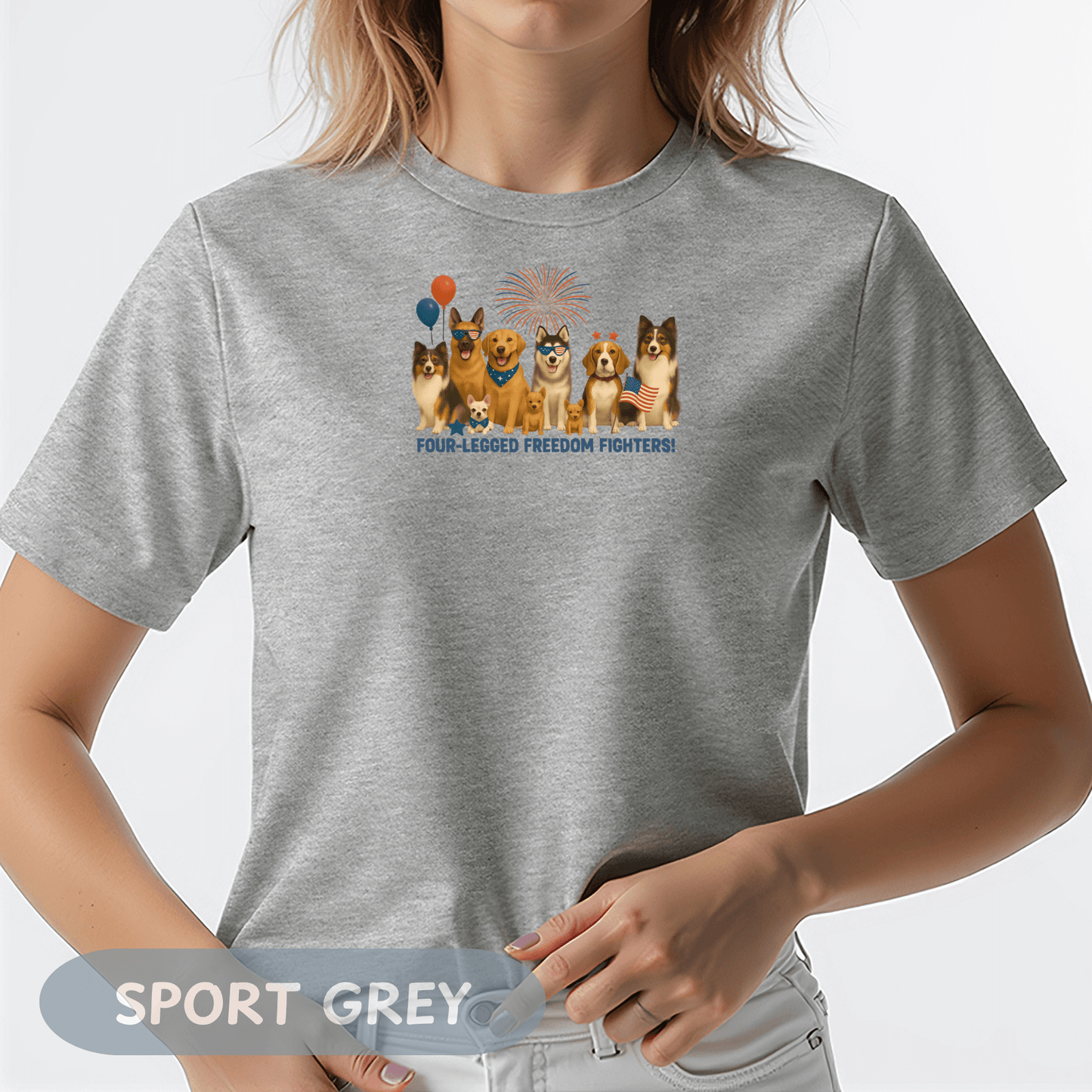 Patriotic Dog Lover Tee, USA Dogs Shirt, Fourth of July Shirt, Dog Shirt, America T-Shirt, Dog Lover, Patriotic Dog Shirt