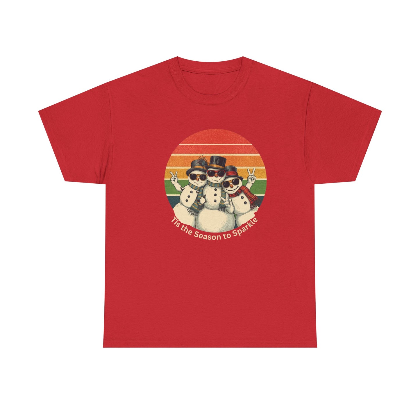 Vintage Snowman T-shirt, 'Tis the Season to Sparkle Shirt, Snowman Apparel, Funny Snowman, Cute Snowman Gift, Snowman Lover Gift, Snowman Gift for Her