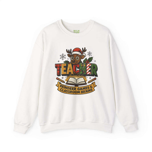 Reindeer Games Teacher Sweatshirt, Best Teacher Ever, Holiday Teacher, Teacher Xmas Gift, Santa's Favorite, Custom Name