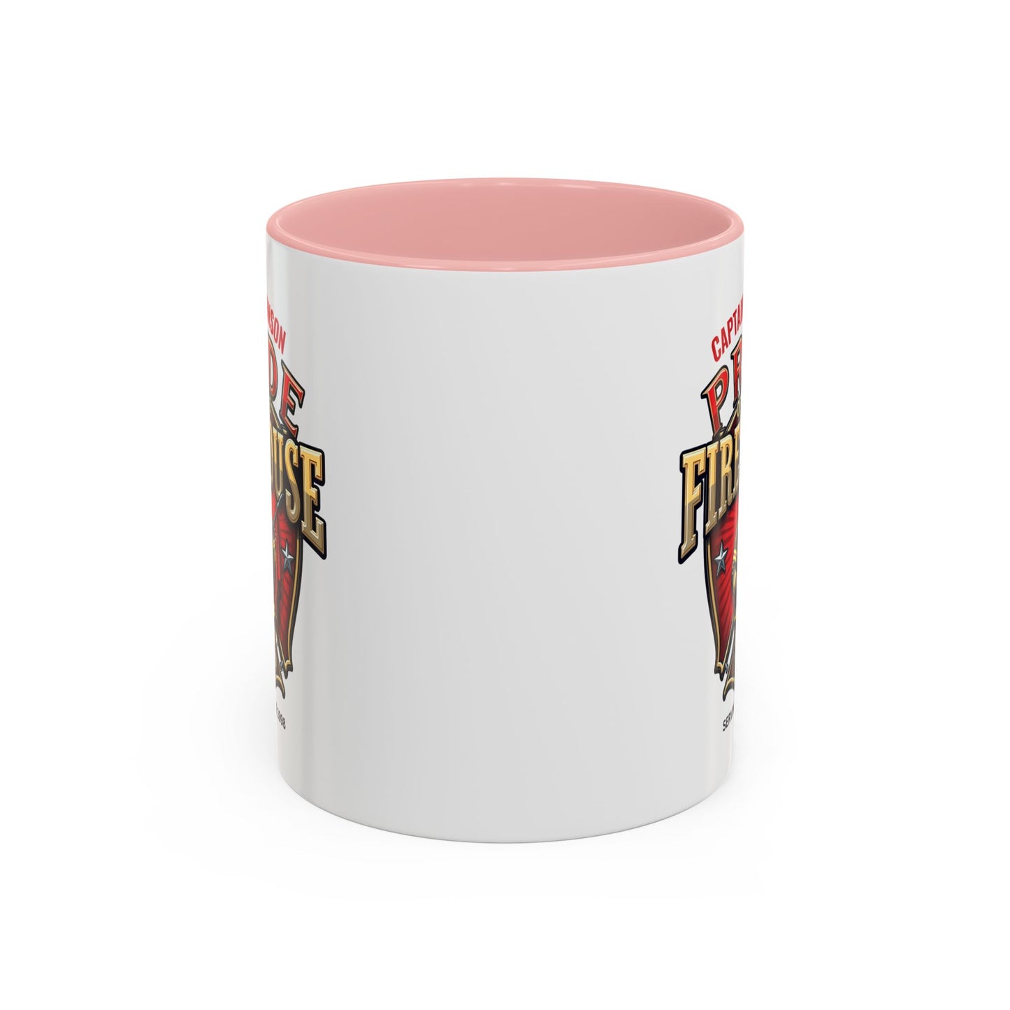 Personalized Pride of the Firehouse Shield Mug, Fire Department, Fire Fighter Gift, Firefighter Mug, Firefighter Dad Gift