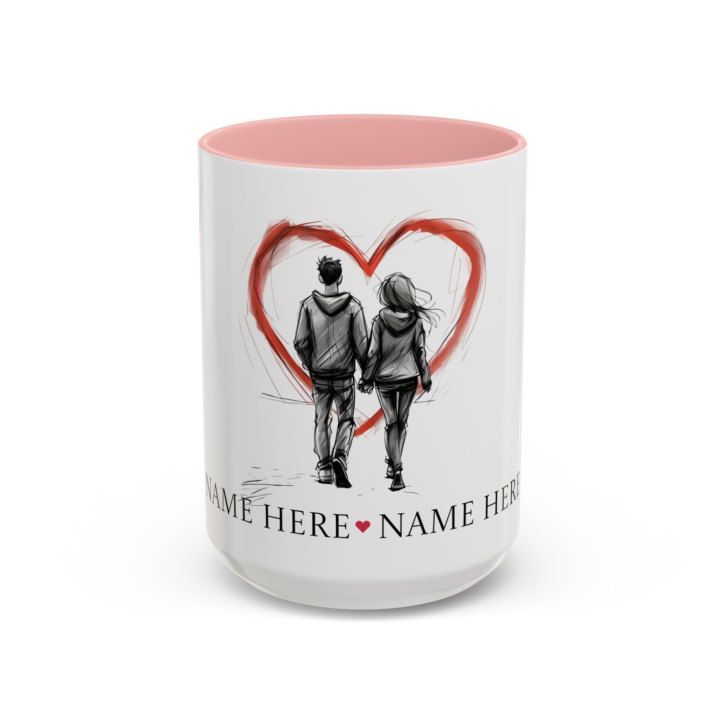 Customized Love Mugs for Two - A Romantic Home Accent for Coffee Connoisseurs - Unique Home Decor, Valentines Day Present