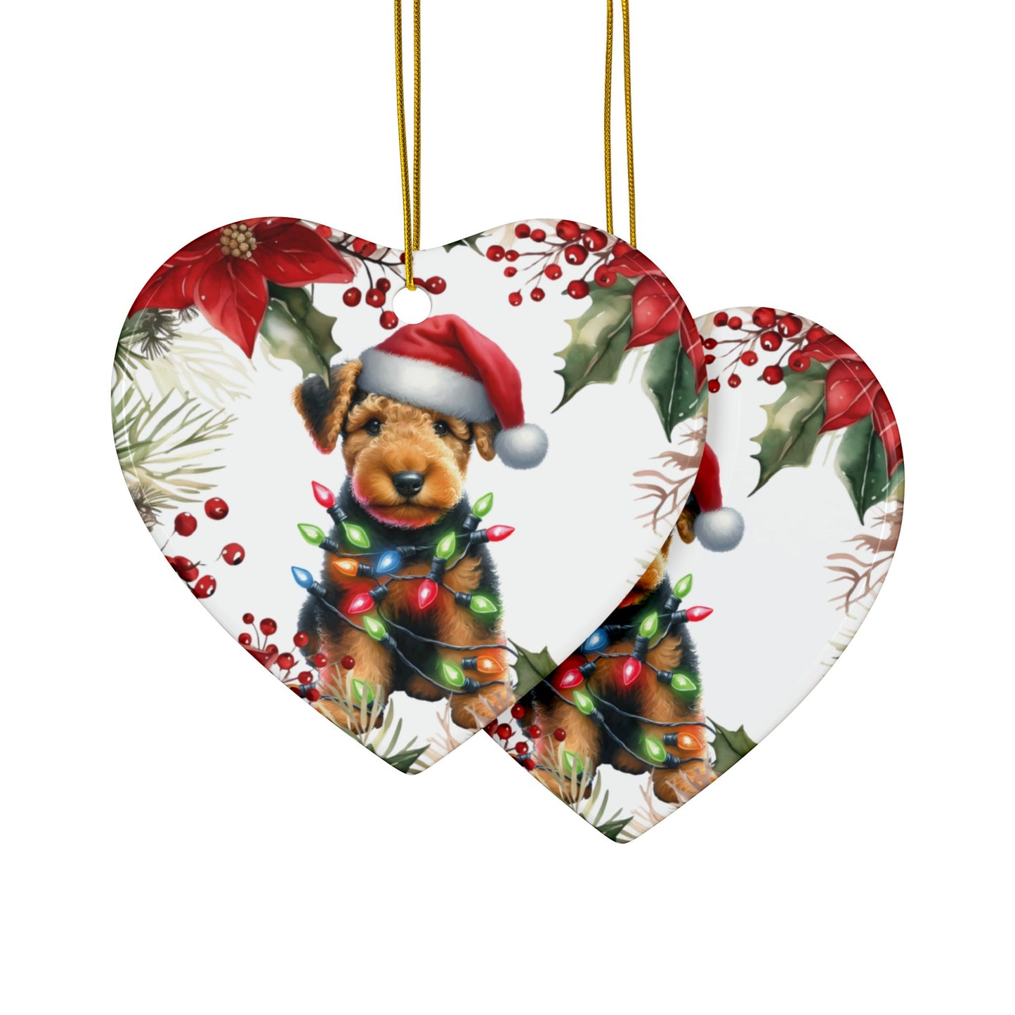 Airedale Terrier Holiday Ornament, Airdale Gift, Pet Lover Gift
