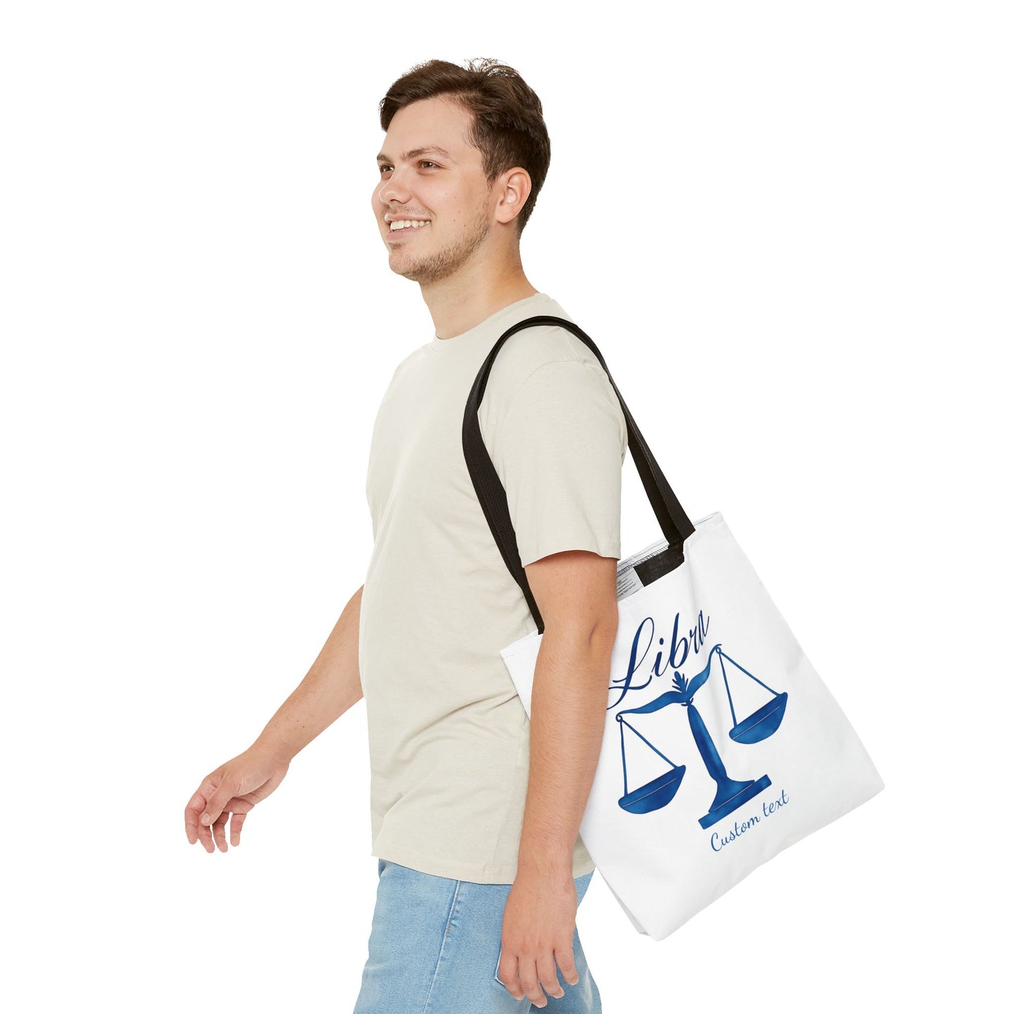 Libra Zodiac Personalized Tote Bag, Artistic Tote Bag, Astrology Lover Tote, Trendy Tote Bag, Unique Weekender Bag