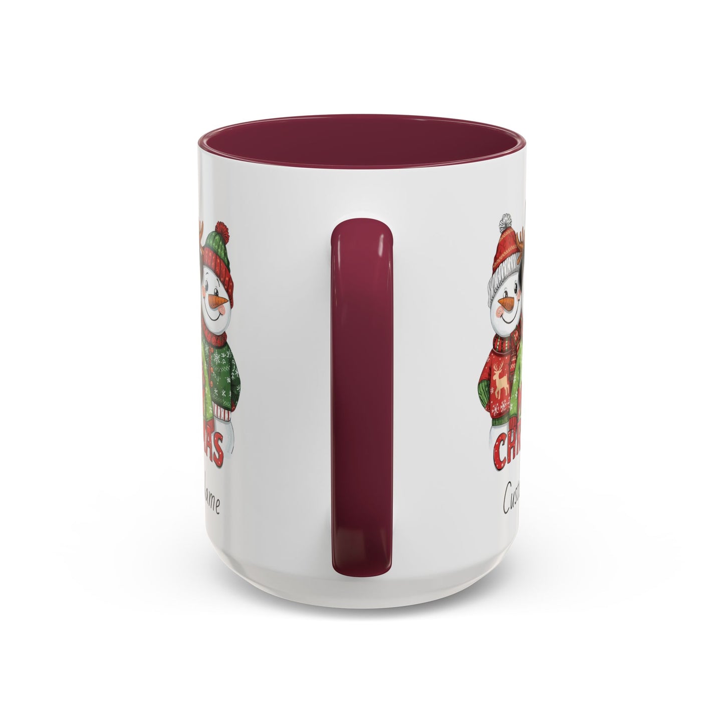 Cheerful Christmas Snowman Mug, Snowman Coffee Mug, Cute Christmas Mug, Snowman Gift for Her, Gift for Neighbors