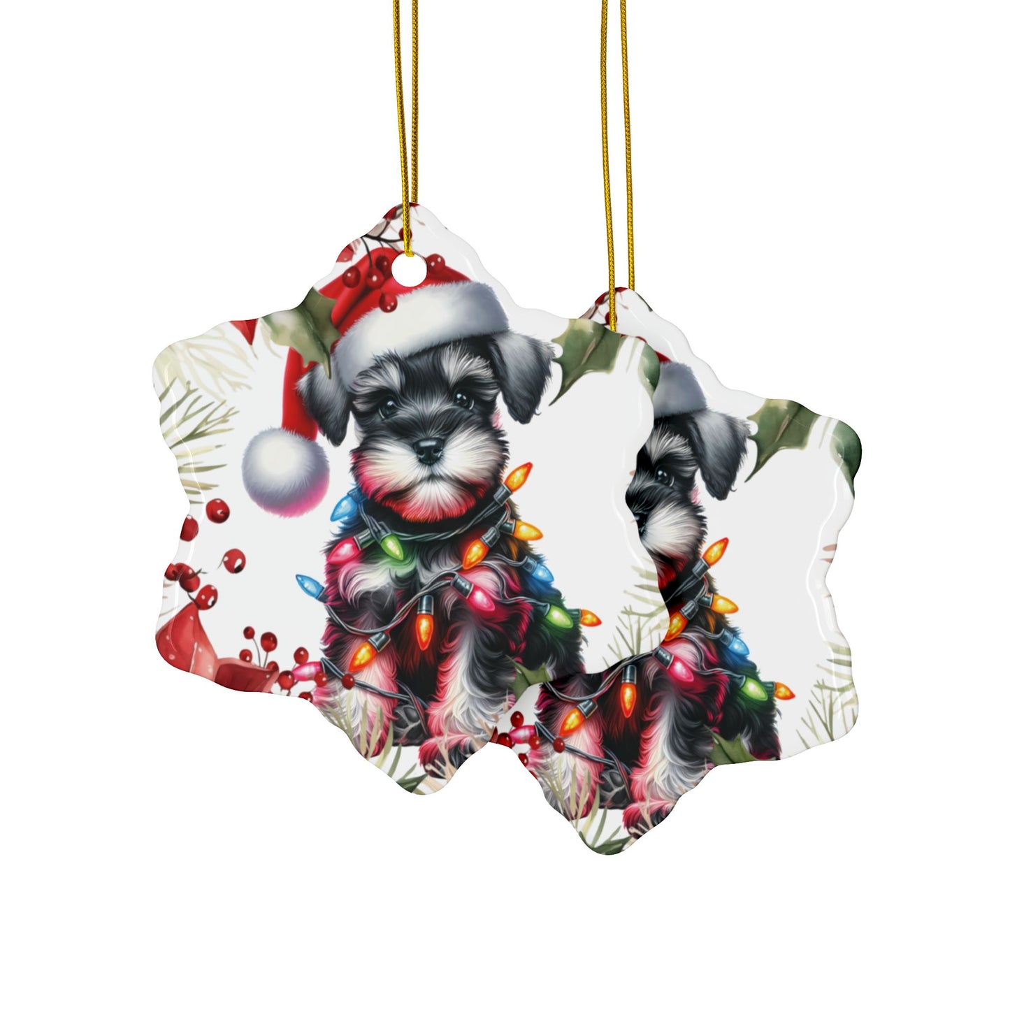 Miniature Schnauzer Holiday Ornaments, Christmas Ornament, Mini Schnauzer, Schnauzer Gift, New Dog Owner Gift
