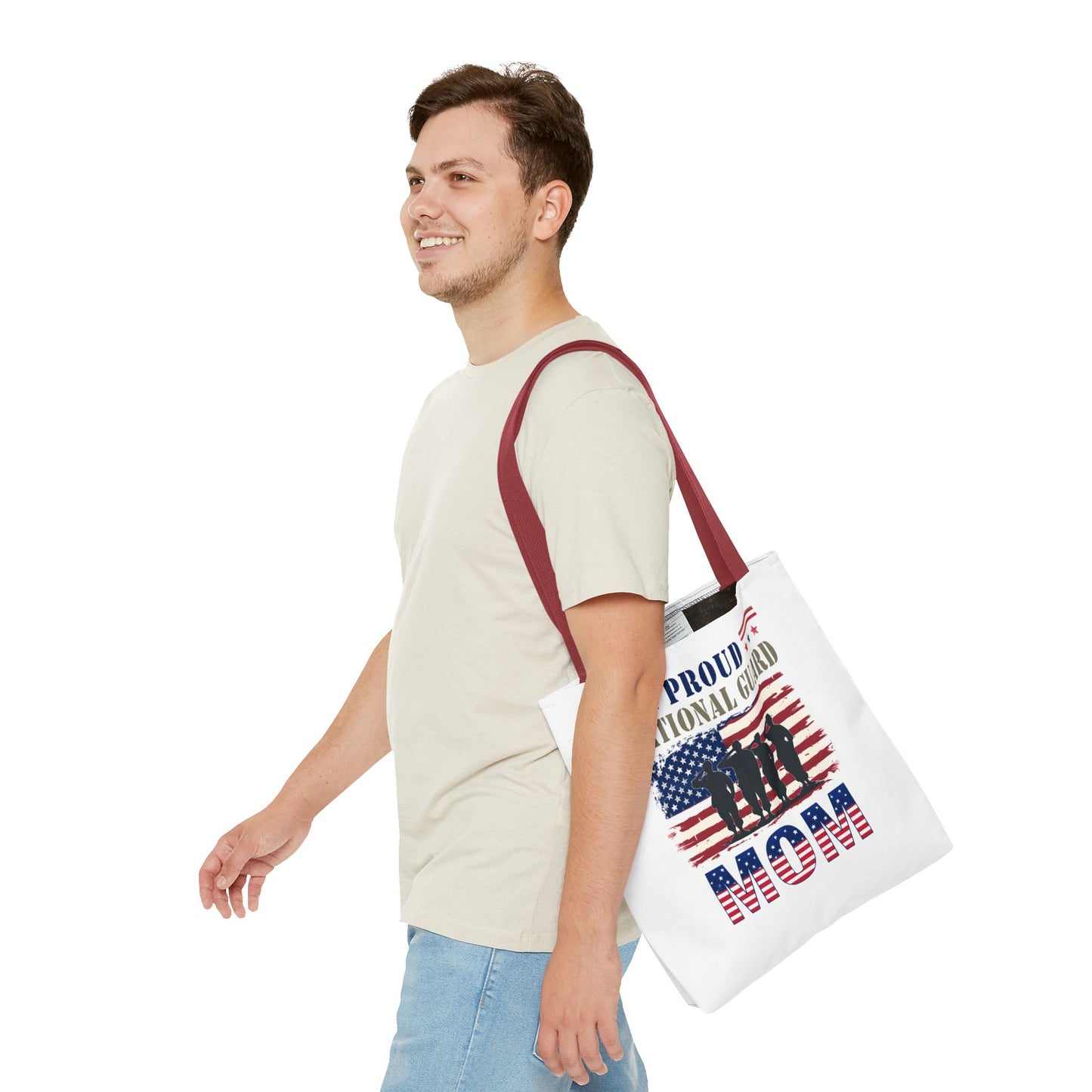 Proud National Guard Mom Tote Bag, Proud Army Mom, Marine Mom, Army Wife, Military Mom, Military Tote Bag, USA