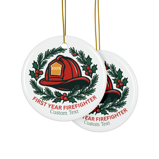 Custom First Year Firefighter Ornament, Fireman Ornament, Firefighter Gift, Fire Department, First Responder Gift