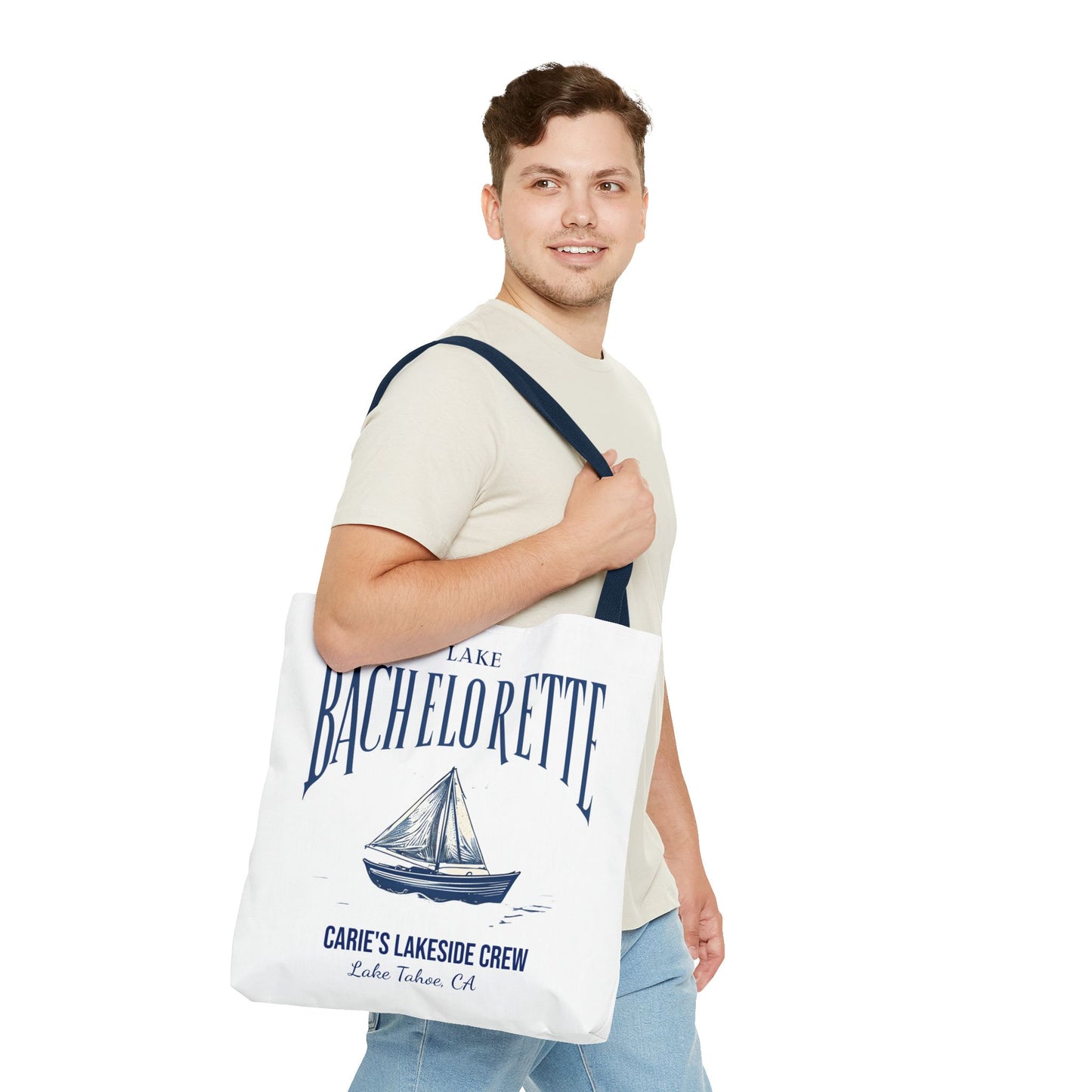 Let's Get Nauti Personalized Tote Bag, Bride Tote Bag, Bridesmaid Tote Bag, Hen Party Favors, Bride Tribe, Lake Bachelorette