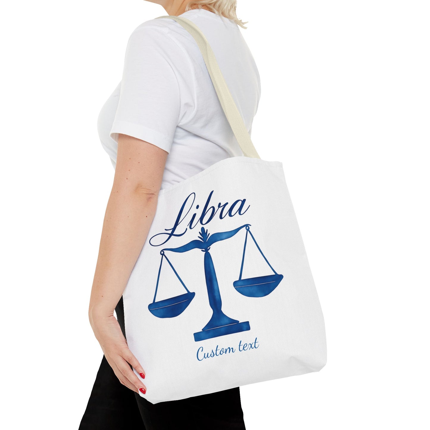 Libra Zodiac Personalized Tote Bag, Artistic Tote Bag, Astrology Lover Tote, Trendy Tote Bag, Unique Weekender Bag